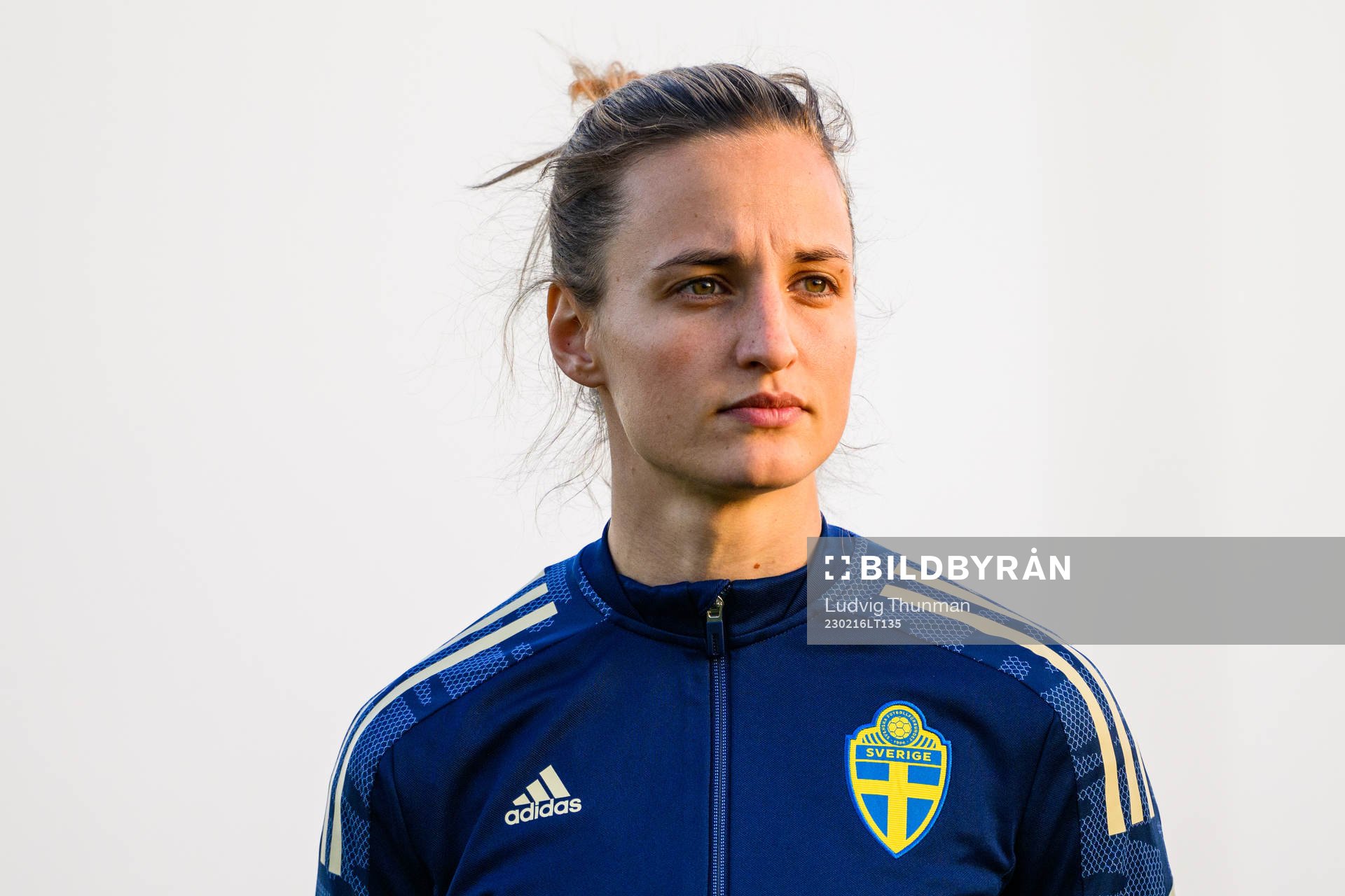 Nathalie Björn of Sweden ahead the women's international