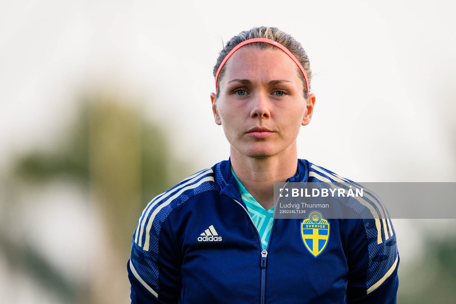 Goalkeeper Jennifer Falk of Sweden ahead the women's