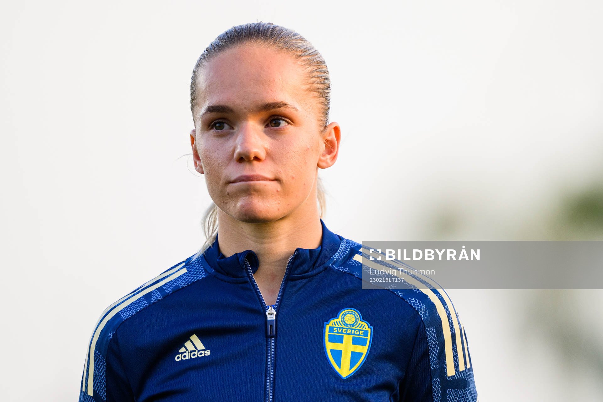 Hanna Lundkvist of Sweden ahead the women's international