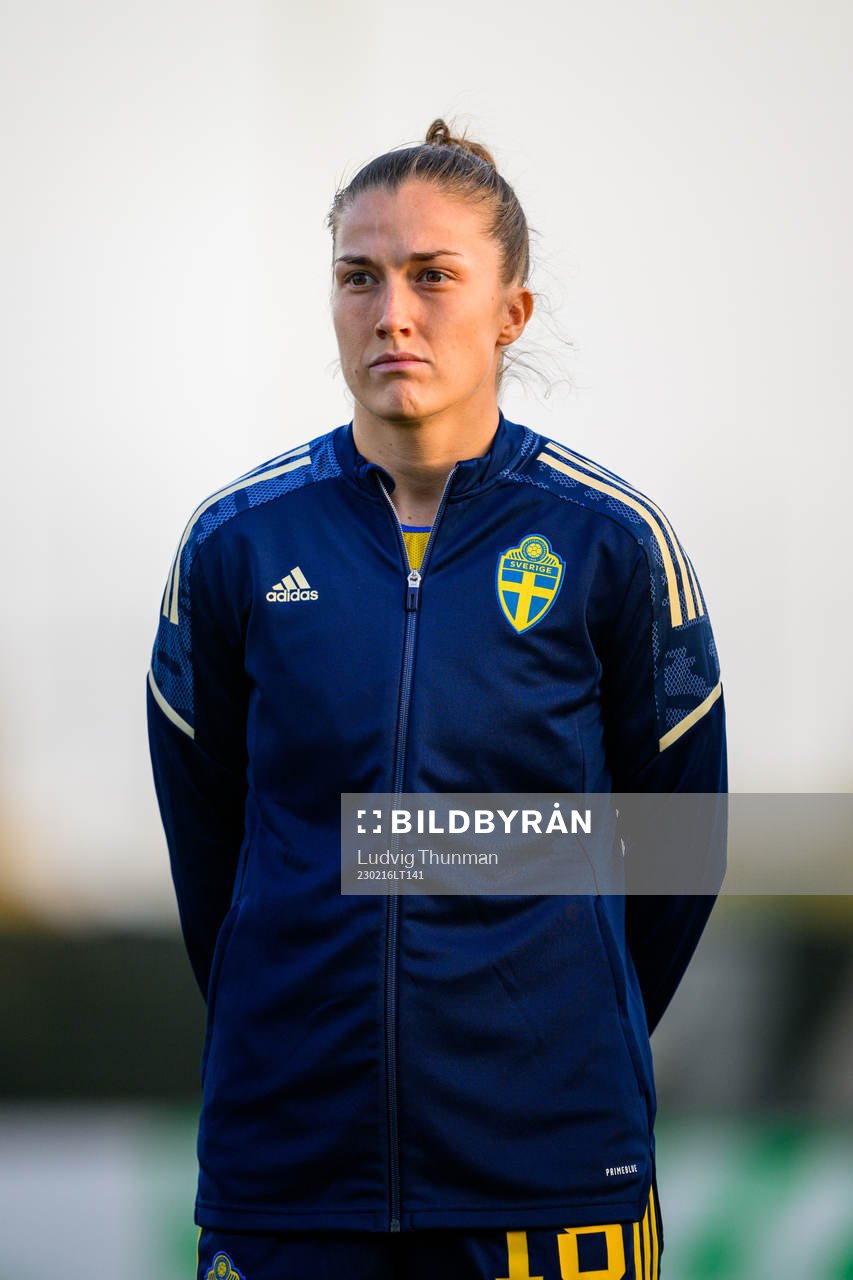 Filippa Angeldahl of Sweden ahead the women's international
