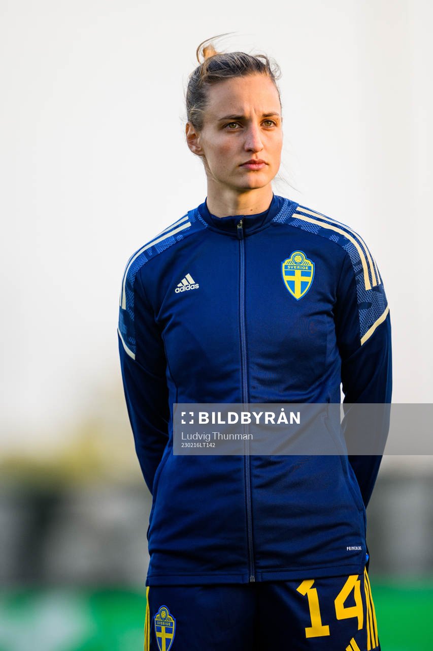 Nathalie Björn of Sweden ahead the women's international