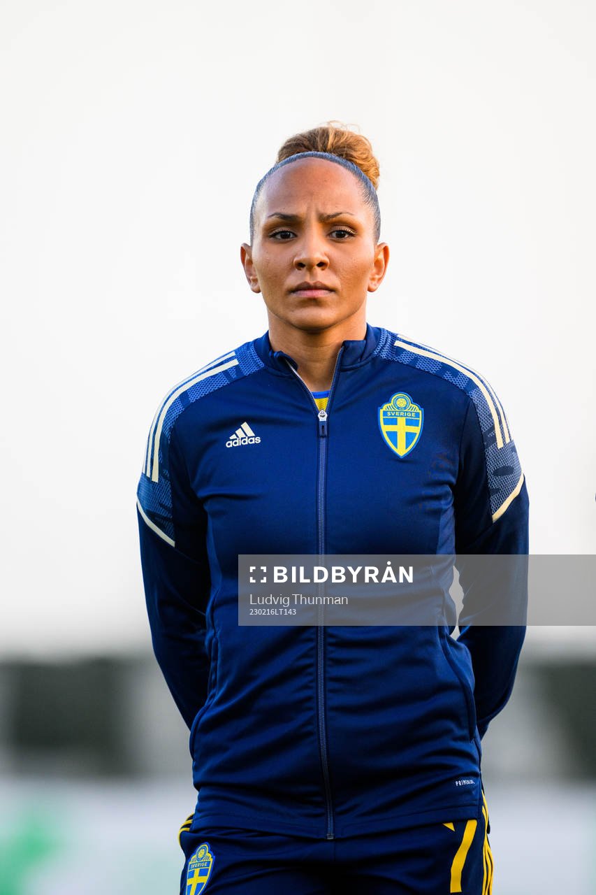 Madelen Janogy of Sweden ahead the women's international