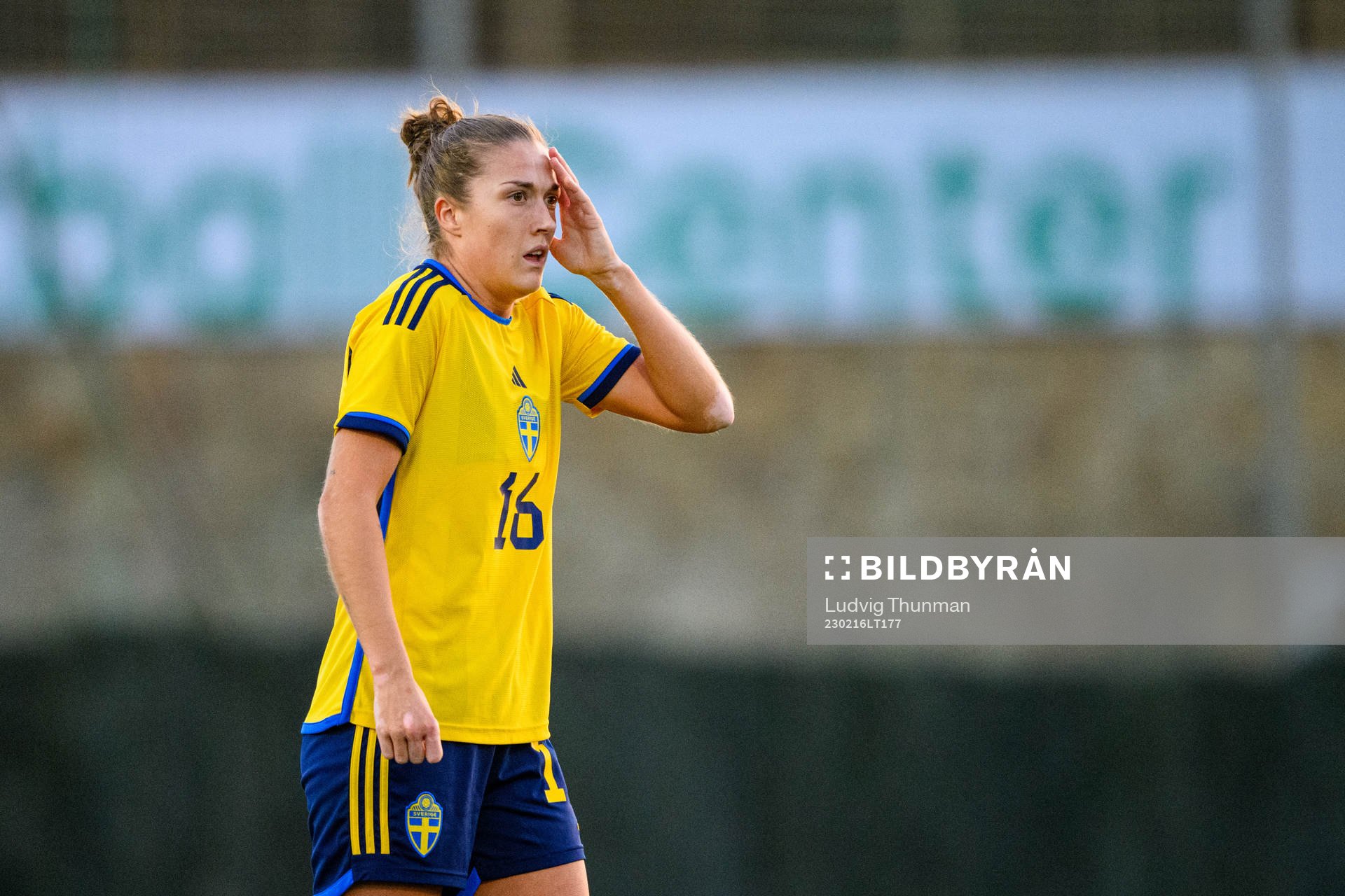 Filippa Angeldahl of Sweden looks dejected
