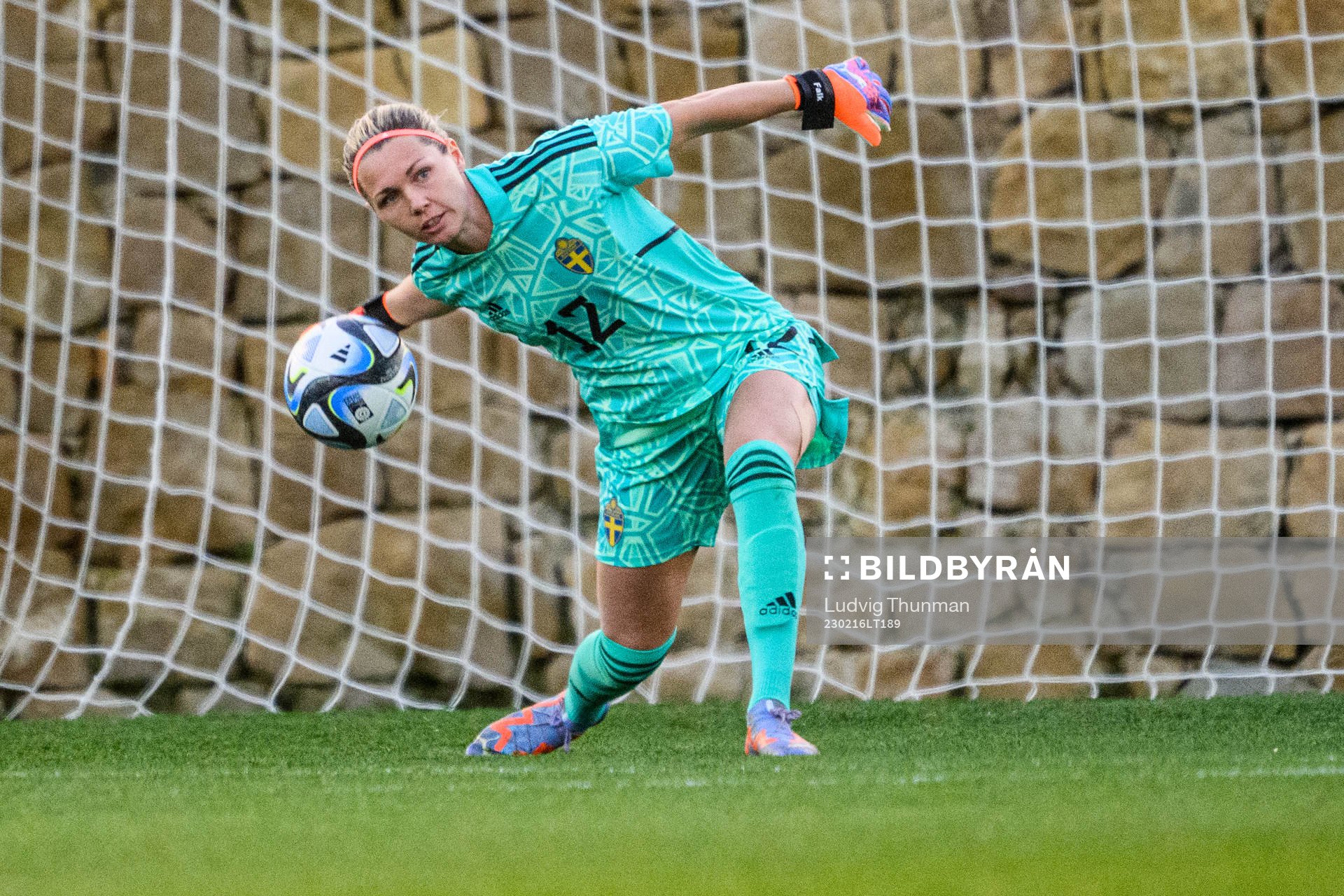 Goalkeeper Jennifer Falk of Sweden