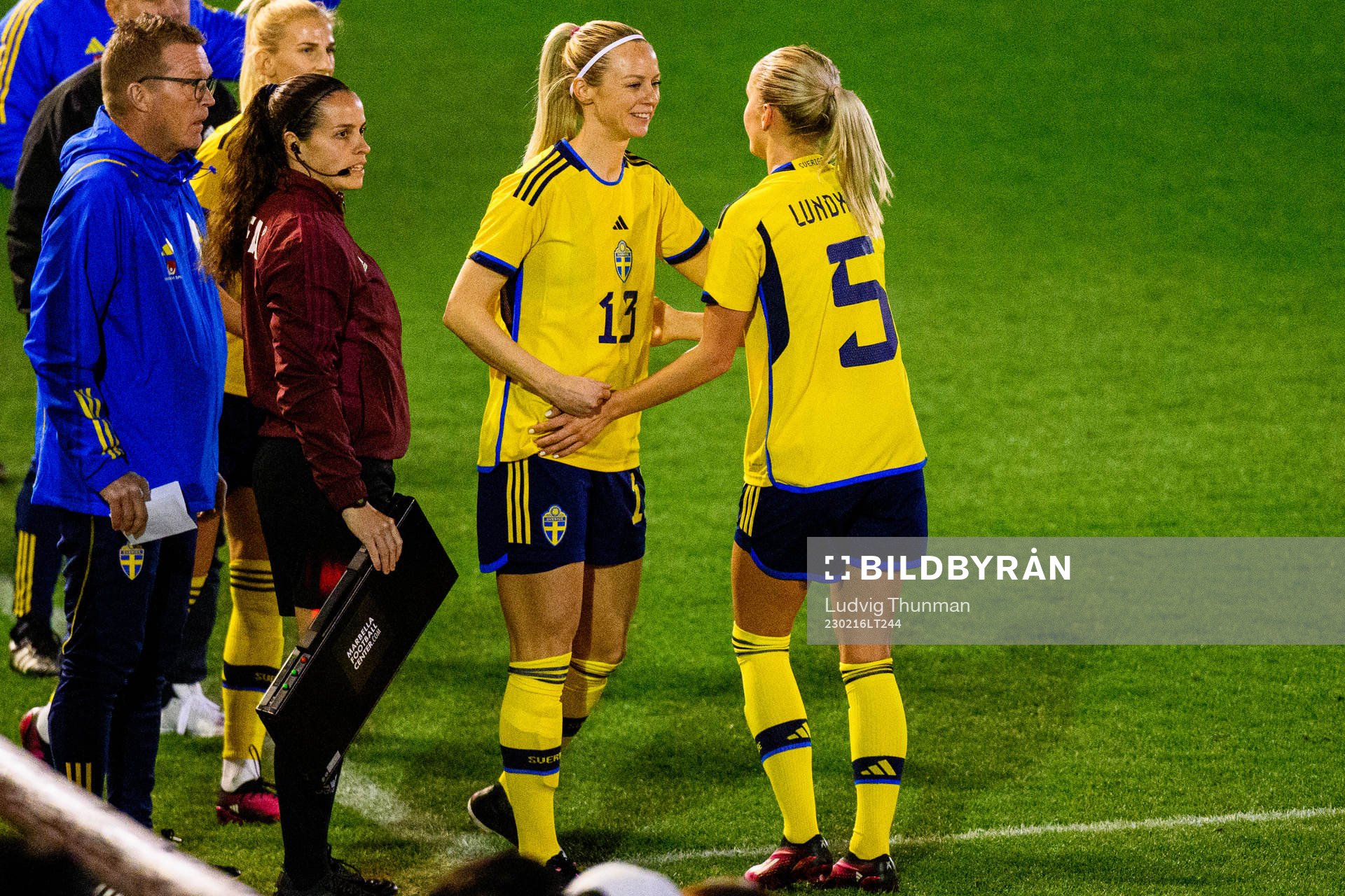 Amanda Ilestedt of Sweden is substituted in for Hanna