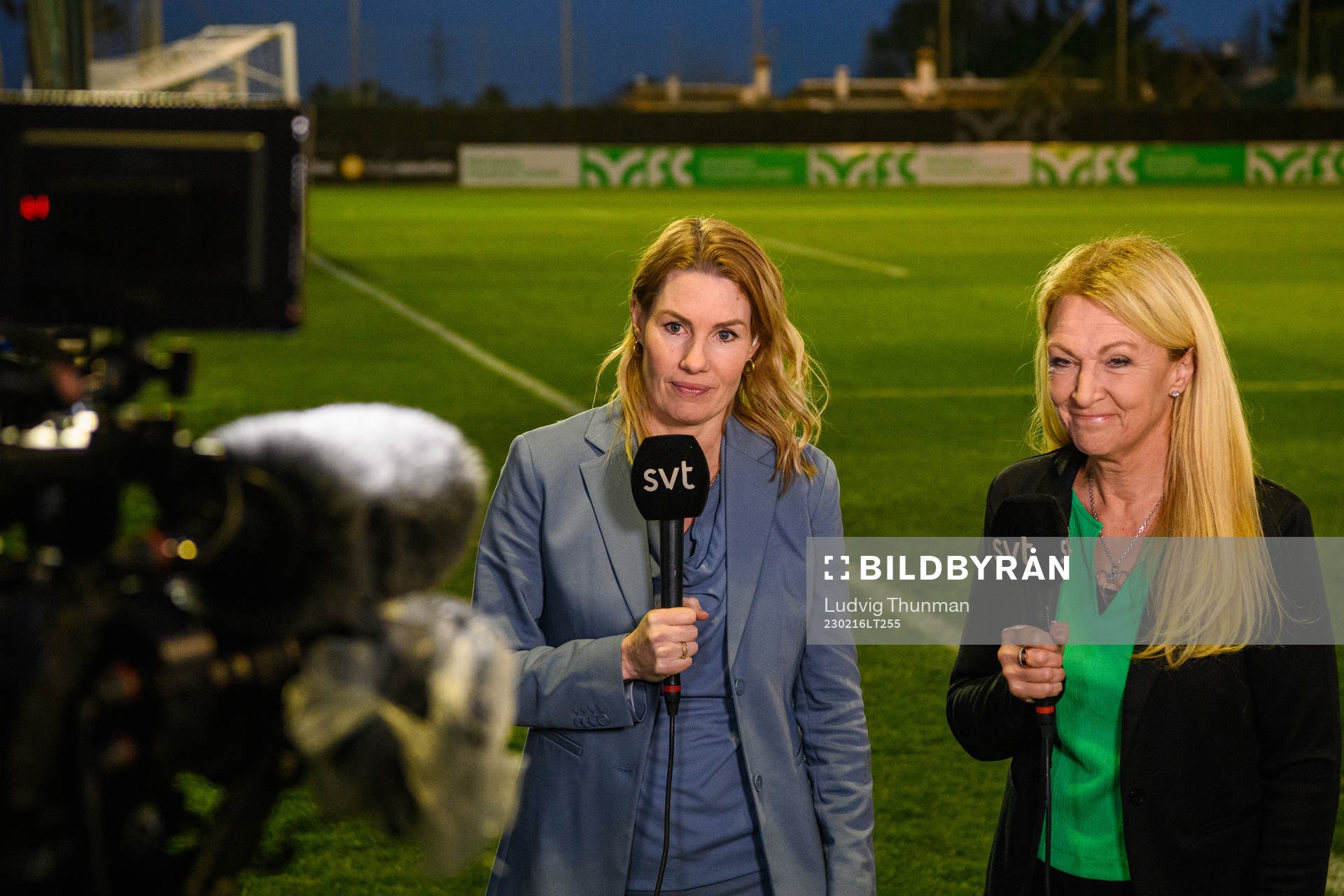 Swedish broadcaster SVT sports expert Hanna Marklund and