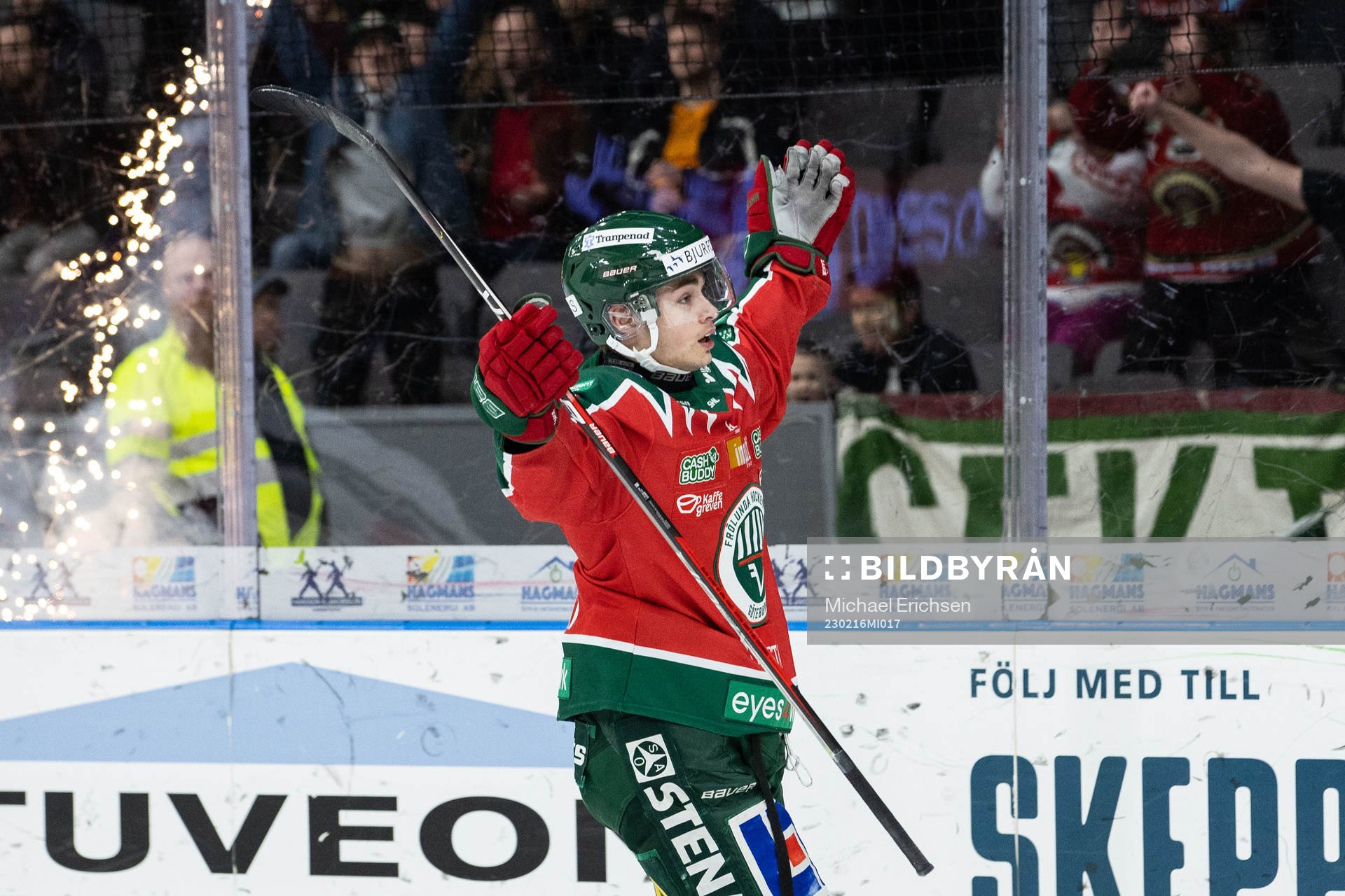 Frölundas Isac Born jublar