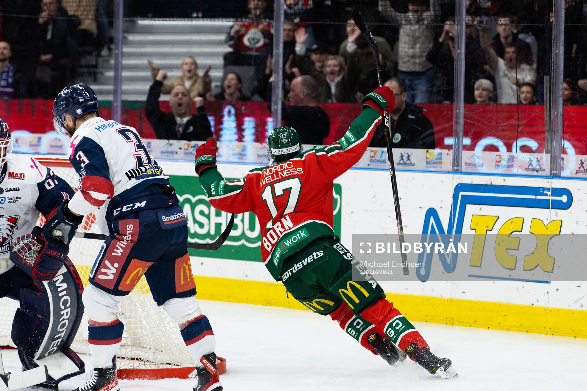 Frölundas Isac Born jublar