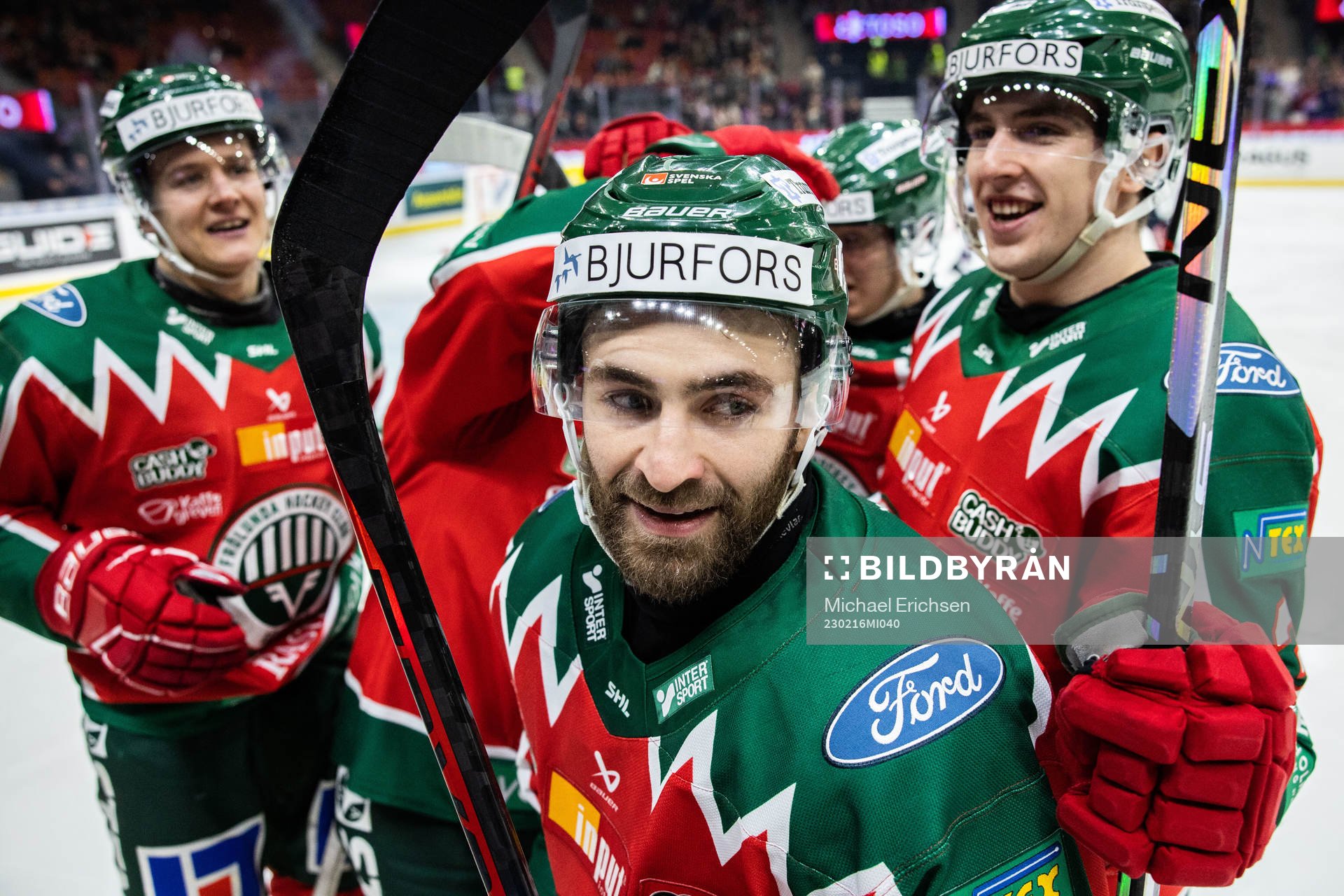 Frölundas Anthony Greco jublar