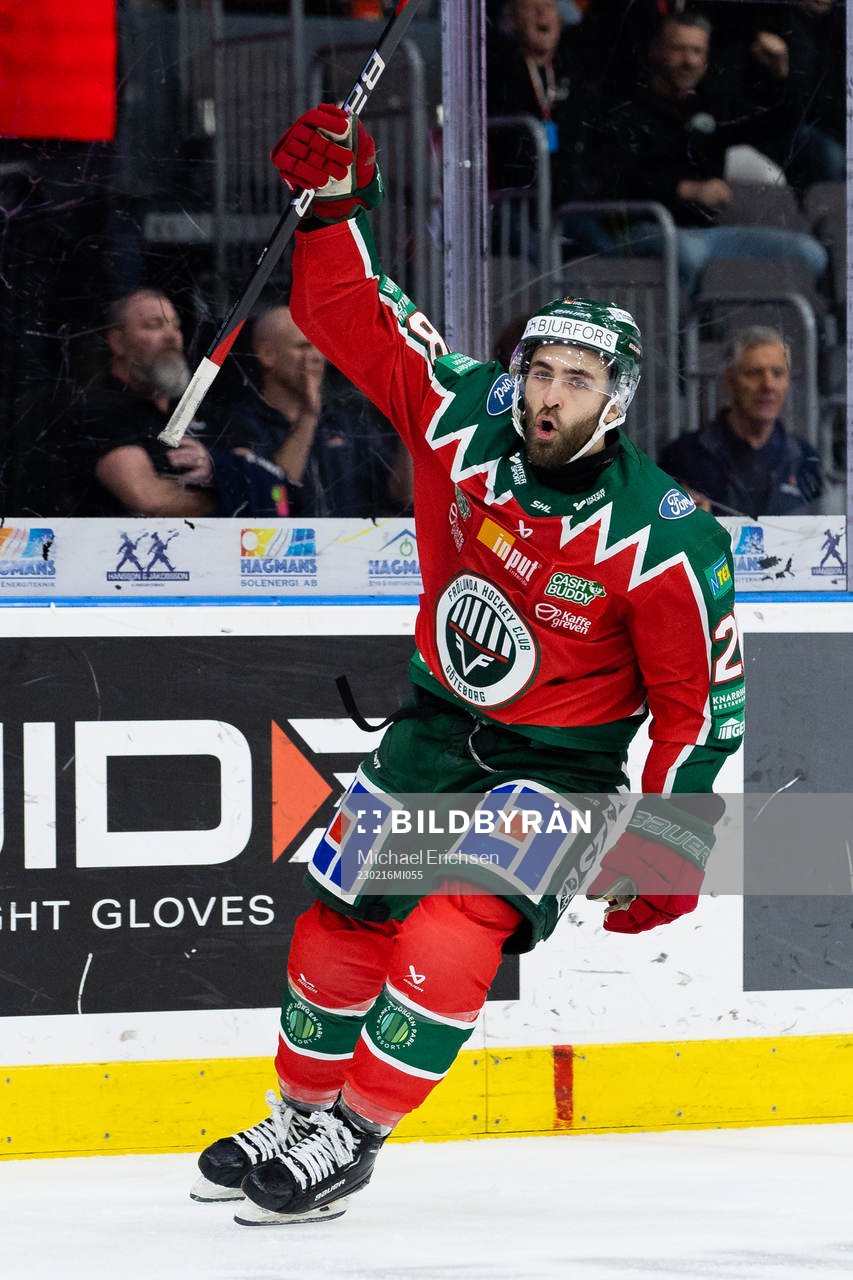 Frölundas Anthony Greco jublar