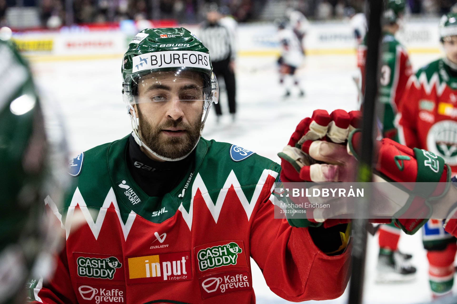 Frölundas Anthony Greco jublar