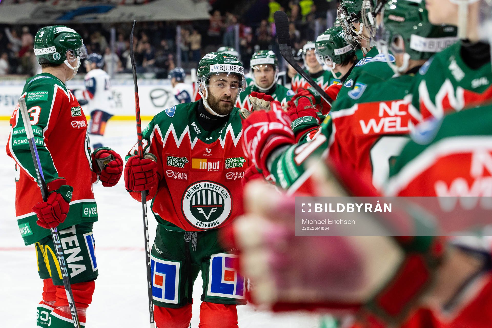 Frölundas Anthony Greco jublar