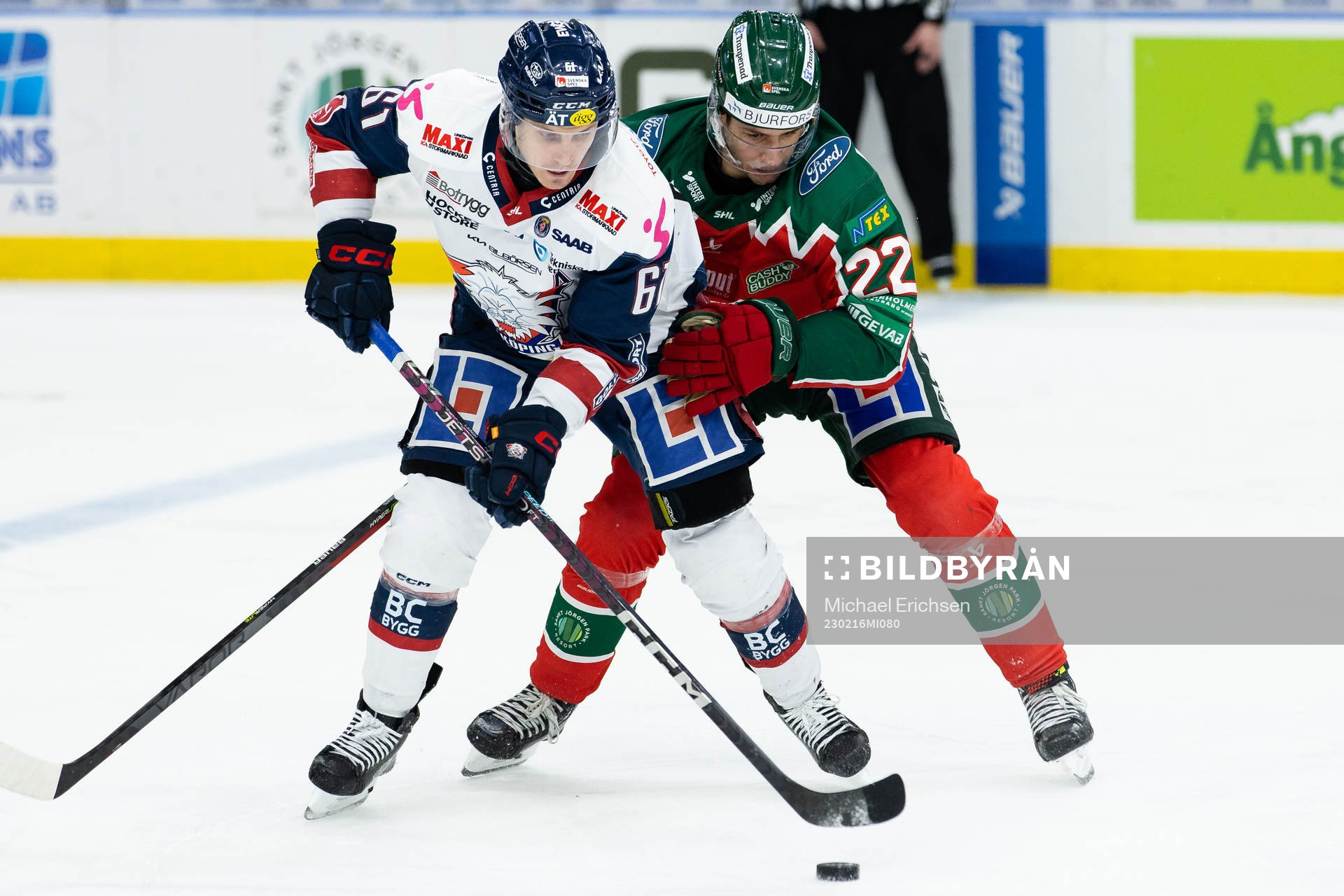 Linköpings Markus Ljungh och Frölundas Linus Nässen