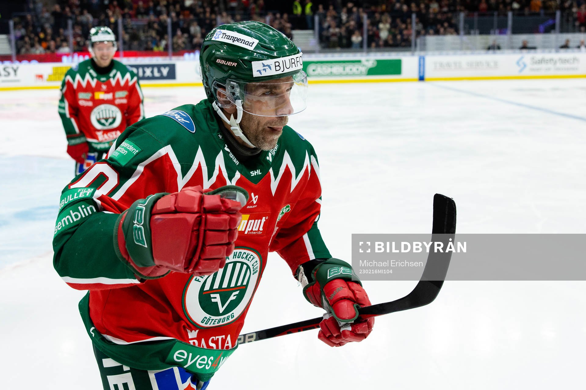 Frölundas Joel Lundqvist jublar