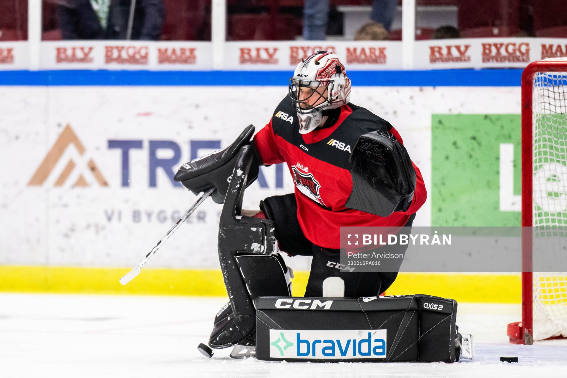 Malmö Redhawks målvakt Brandon Maxwell