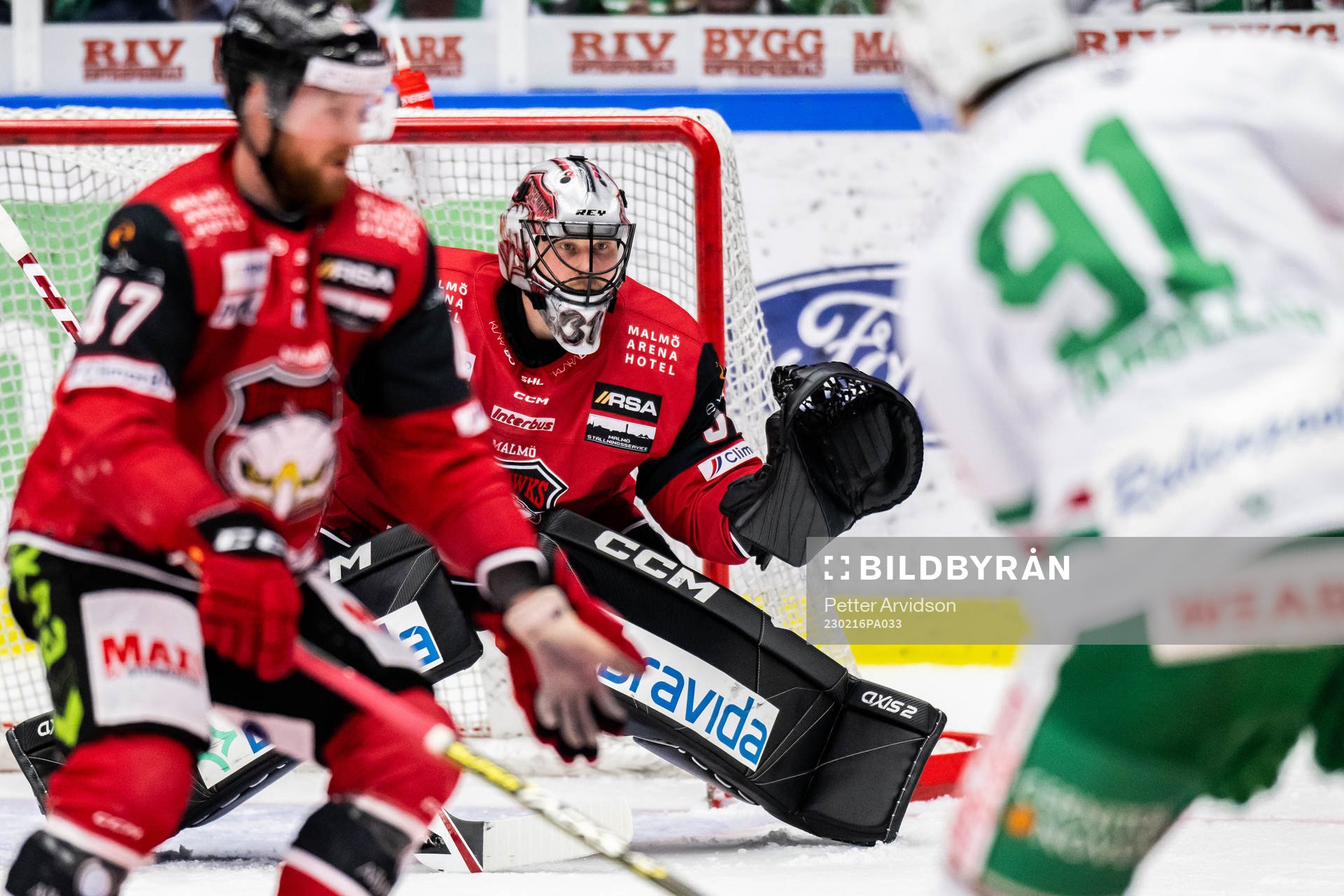 Malmö Redhawks målvakt Brandon Maxwell
