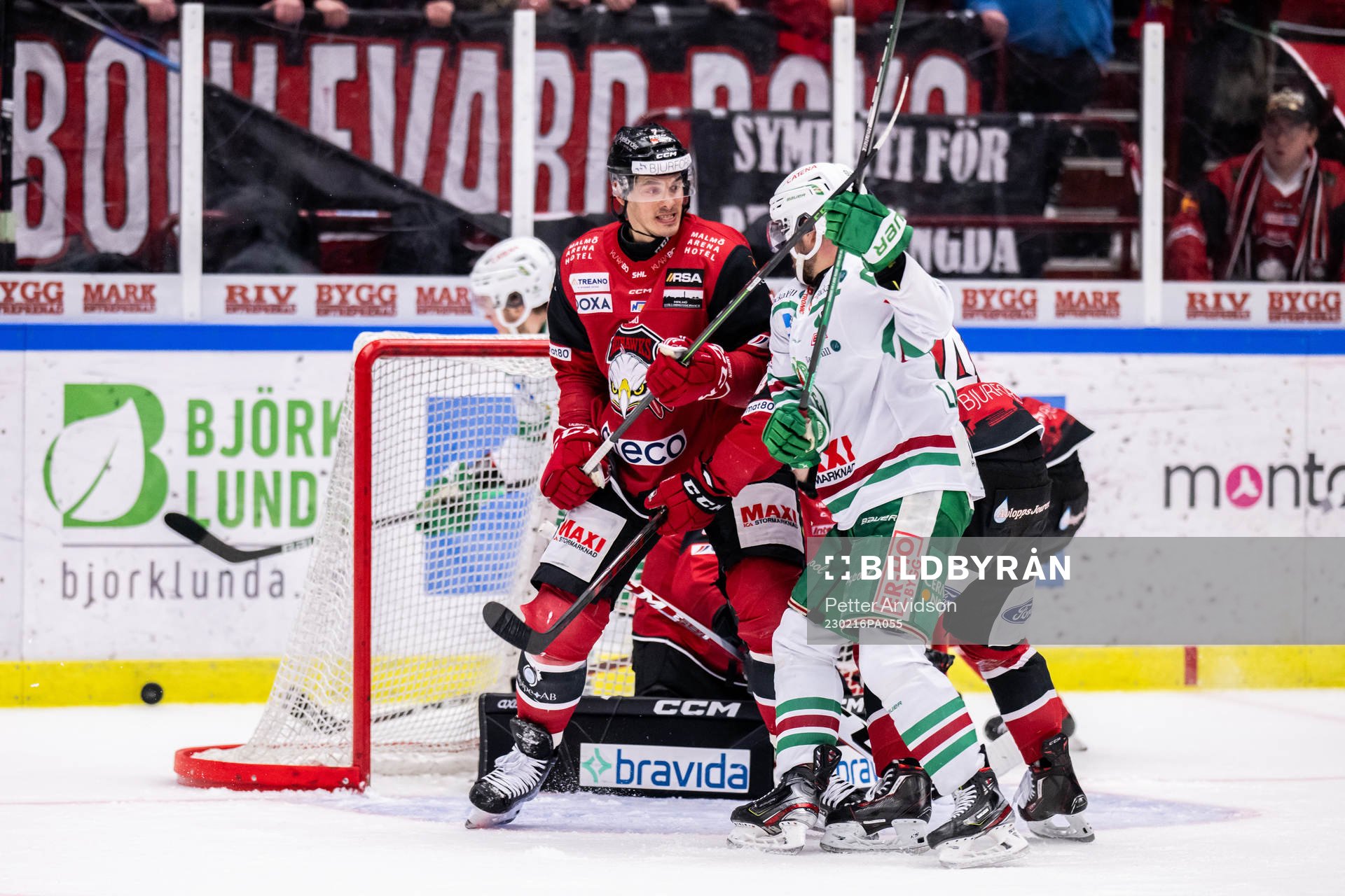 Malmö Redhawks Oliver Lauridsen och Rögles Ludvig Larsson