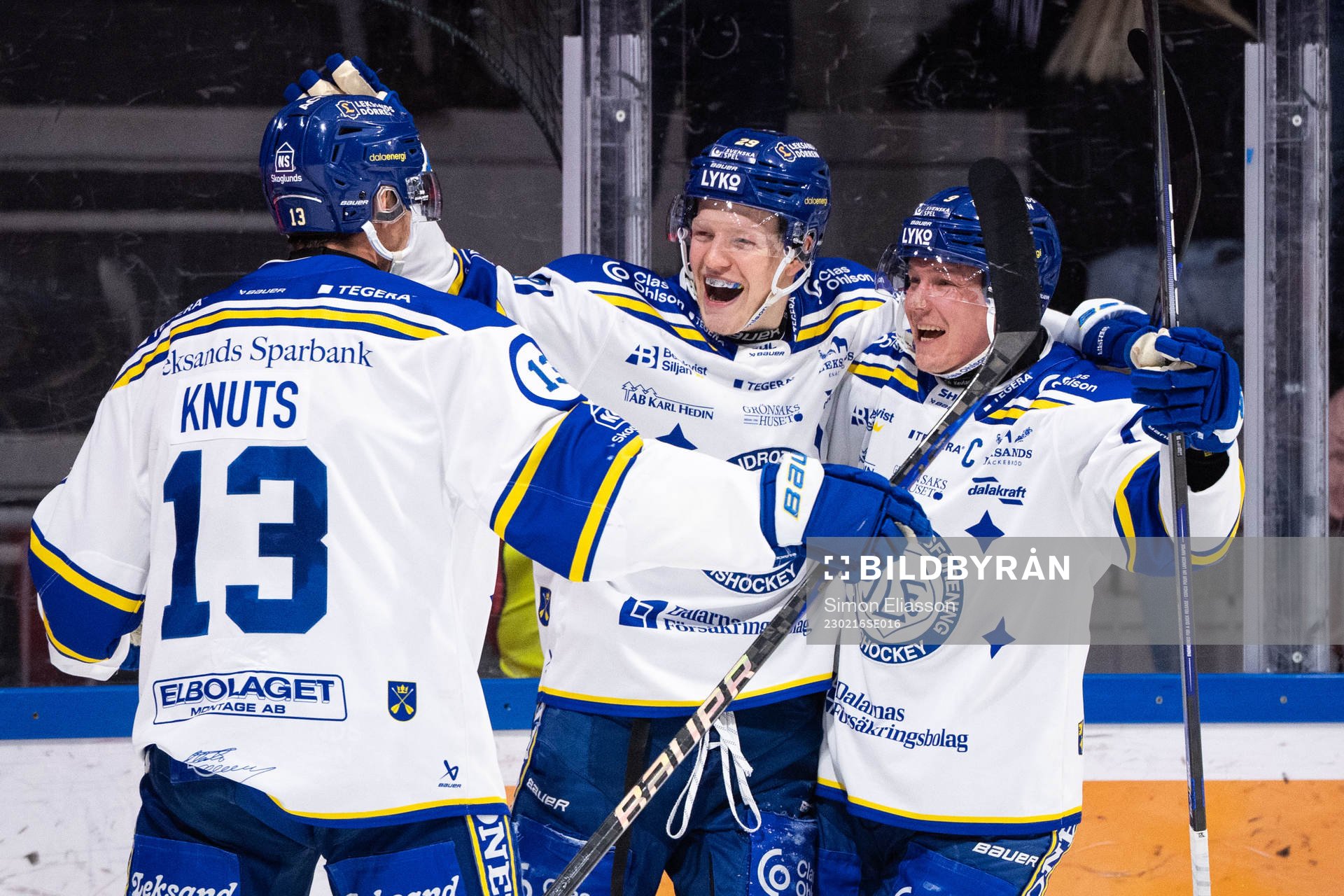 Leksands Jon Knuts, Emil Heineman och Patrik Zackrisson