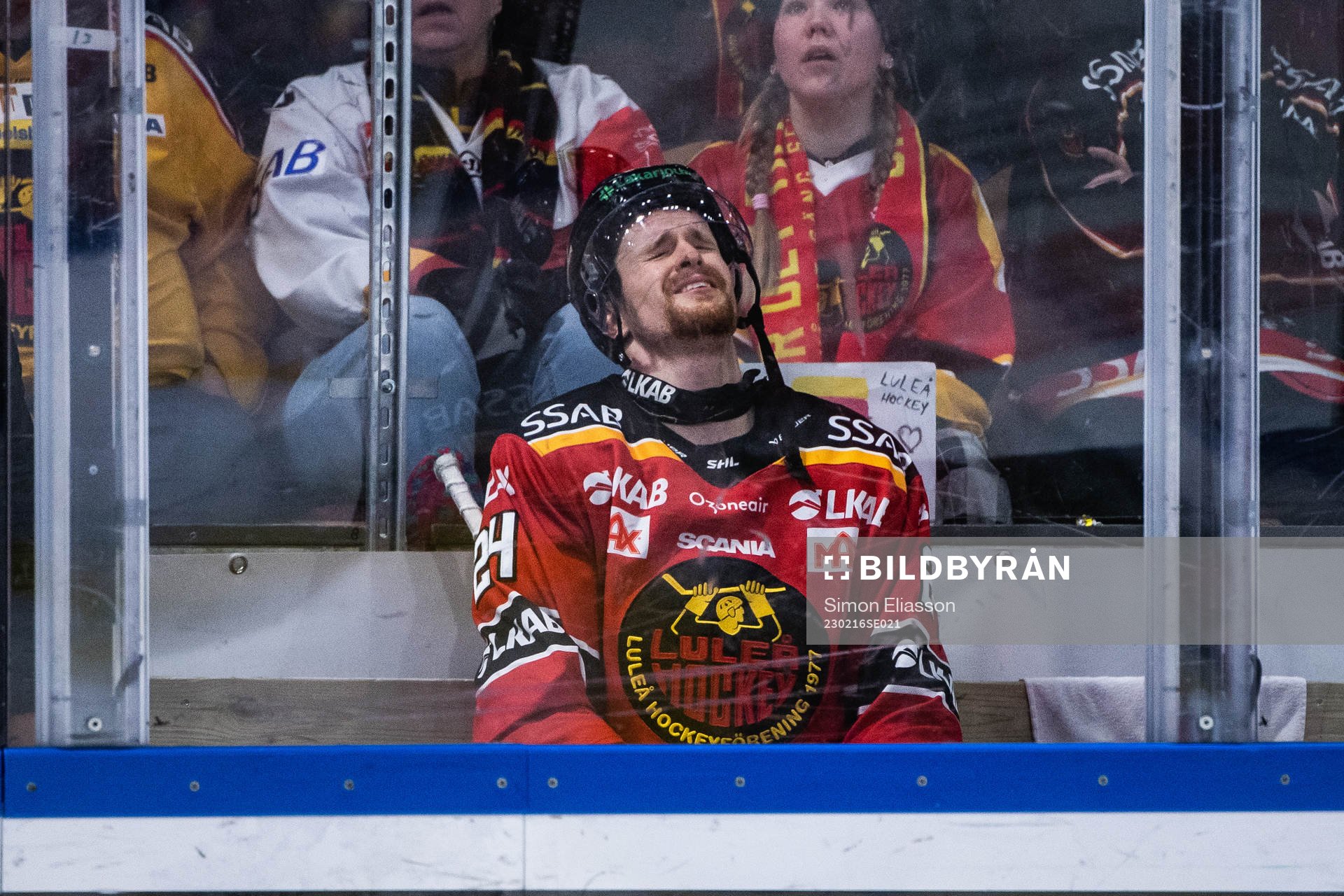 Luleås Brendan Shinnimin reagerar