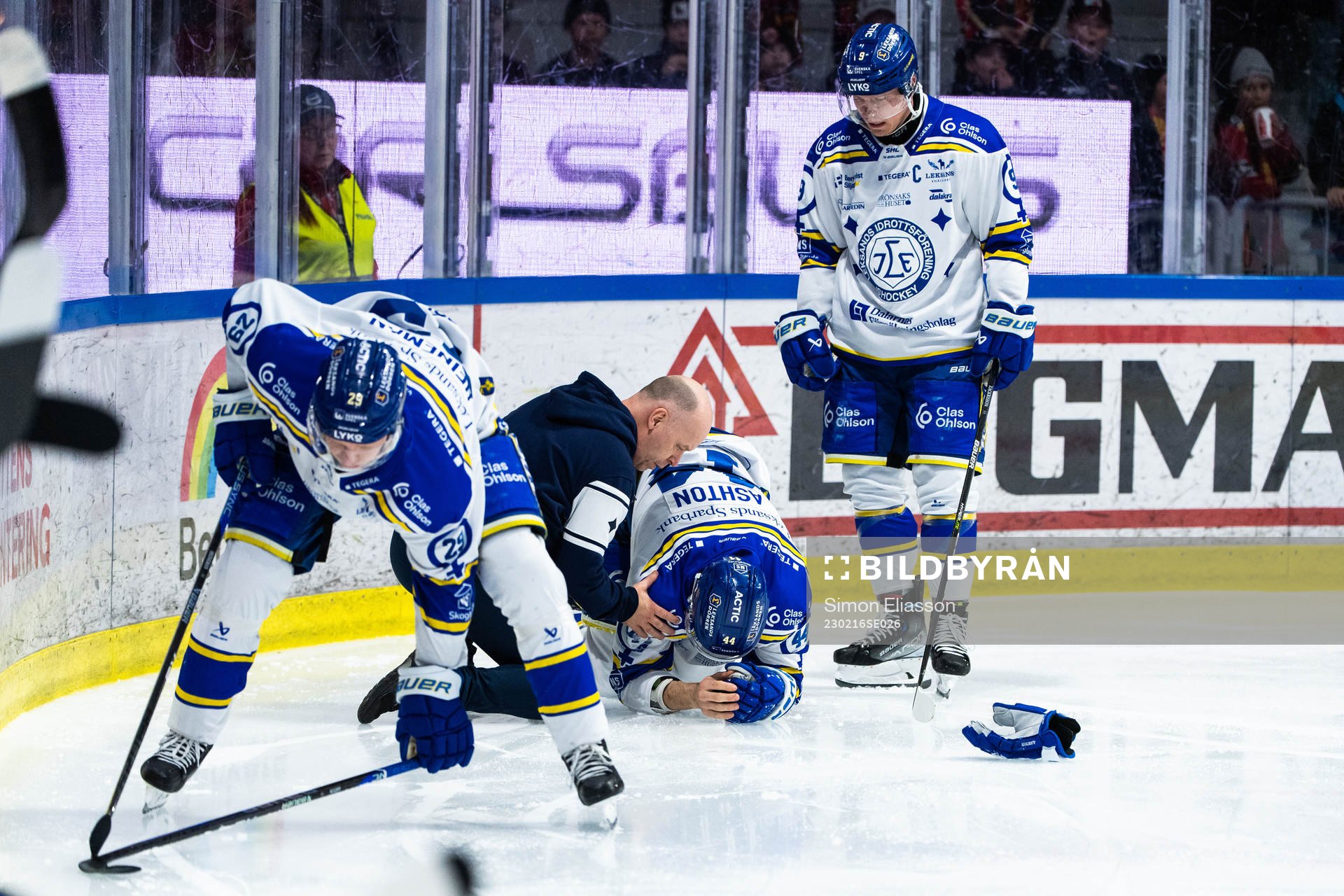 Leksands Carter Ashton har ont