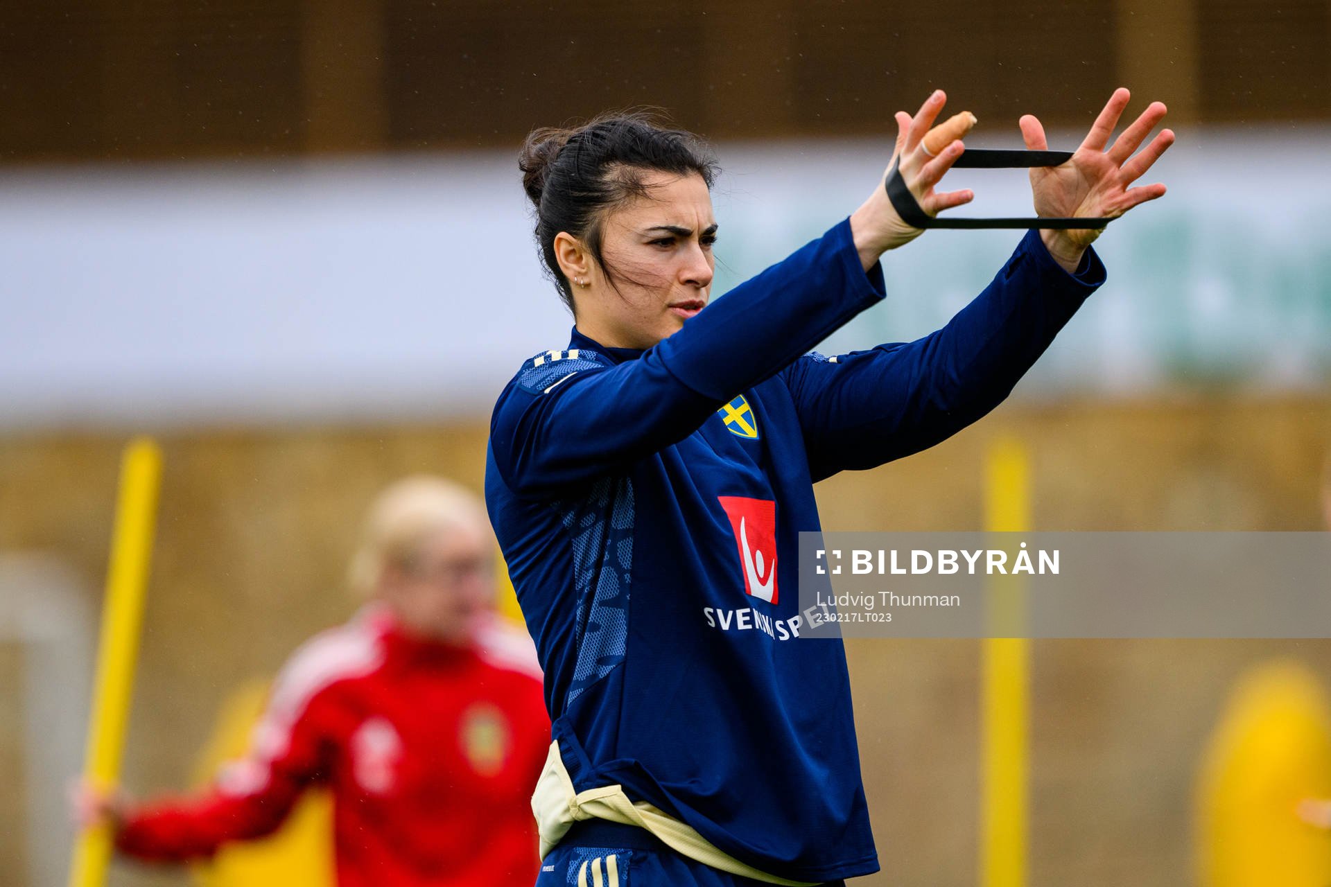 Goalkeeper Zecira Musovic of the Swedish women's national