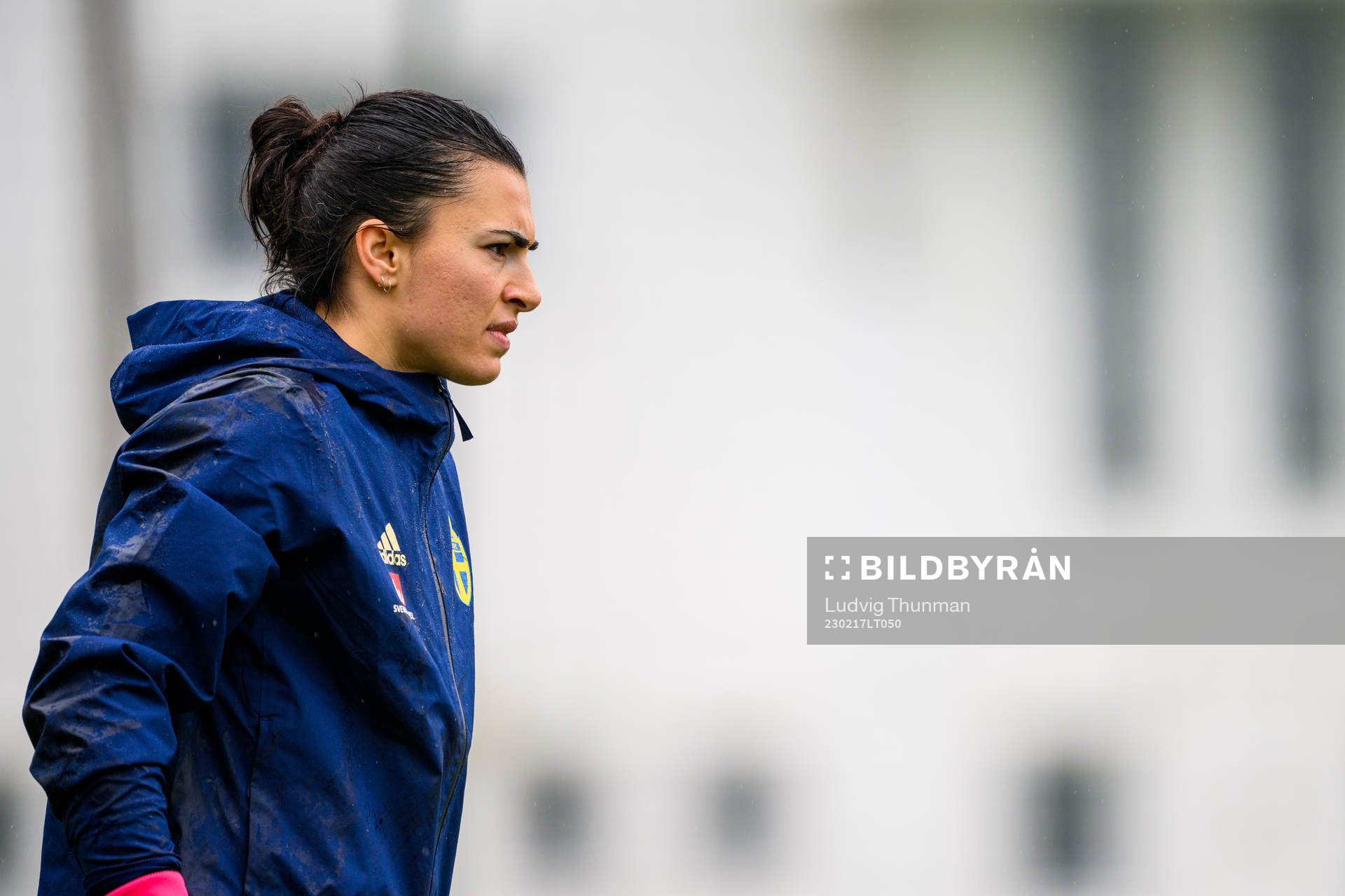 Goalkeeper Zecira Musovic of the Swedish women's national