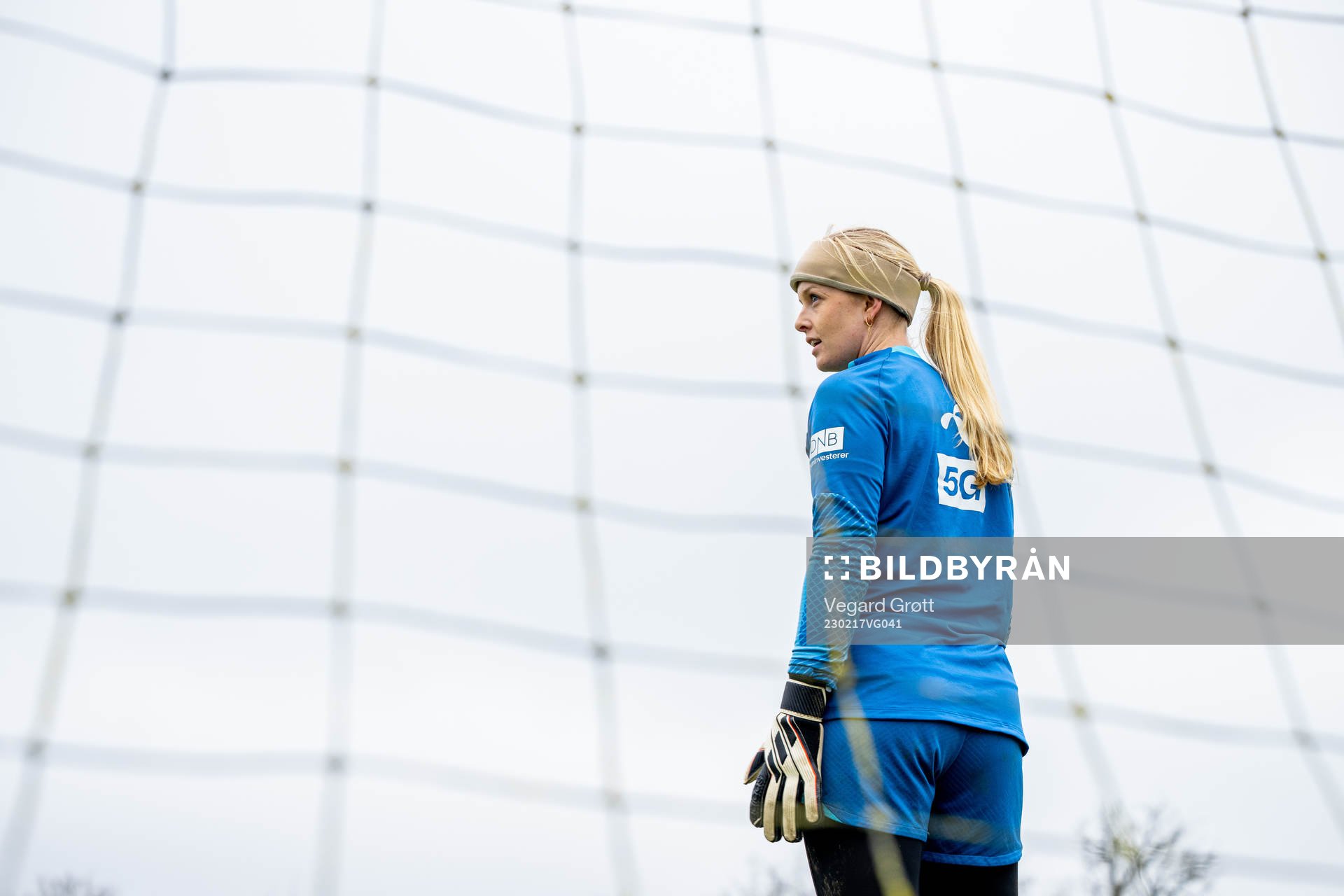Goalkeeper Guro Pettersen of the Norwegian women's national