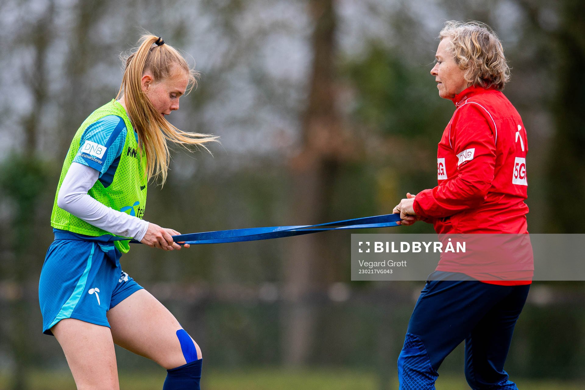 Malin Brenn and Gunnvor Halmøy, physical coach of the
