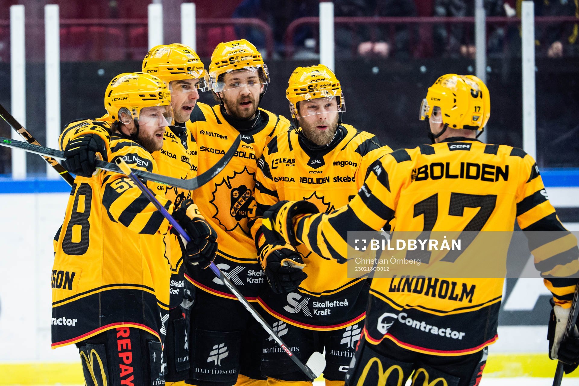 Skellefteås Joakim Lindström jublar