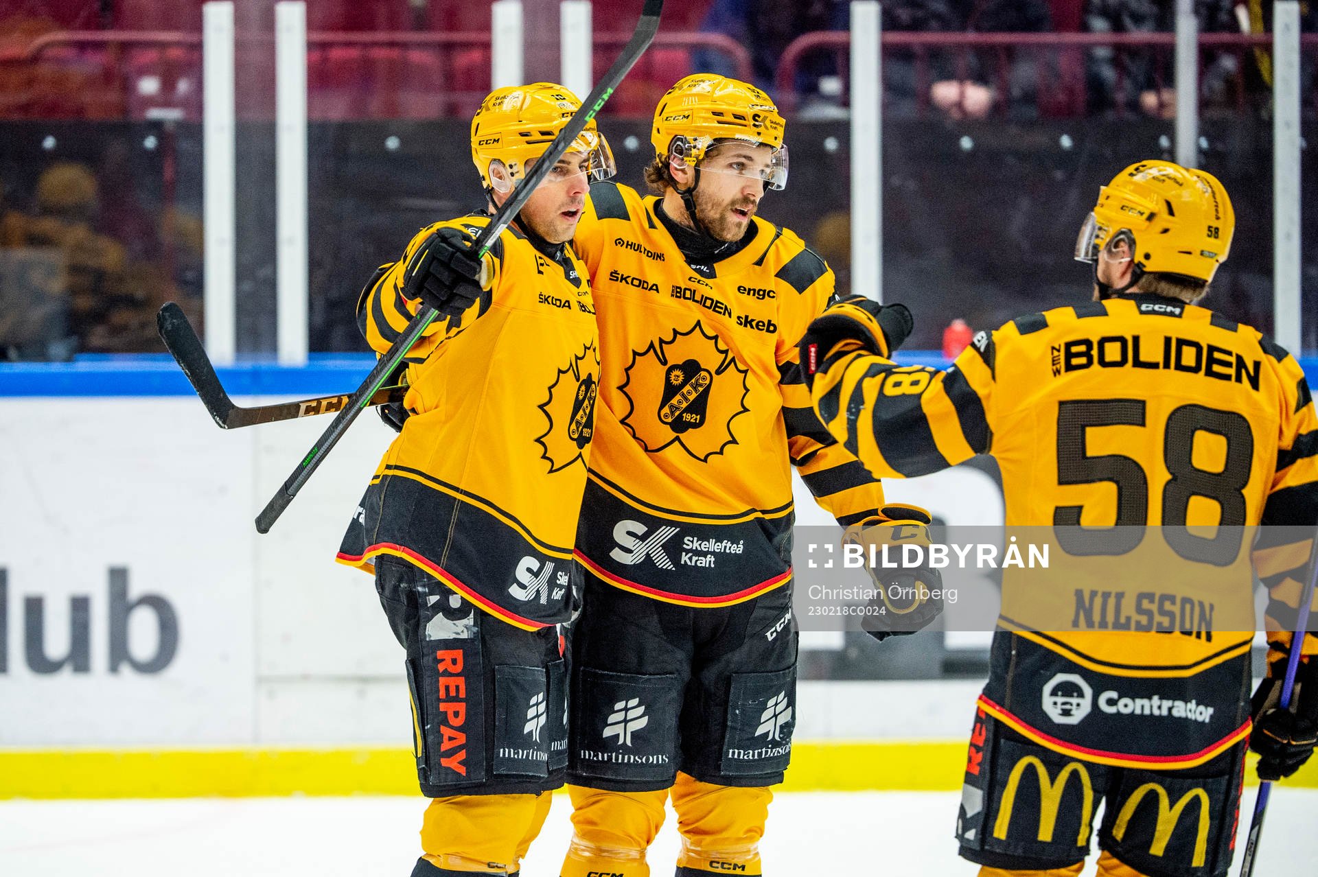 Skellefteås Joakim Lindström jublar