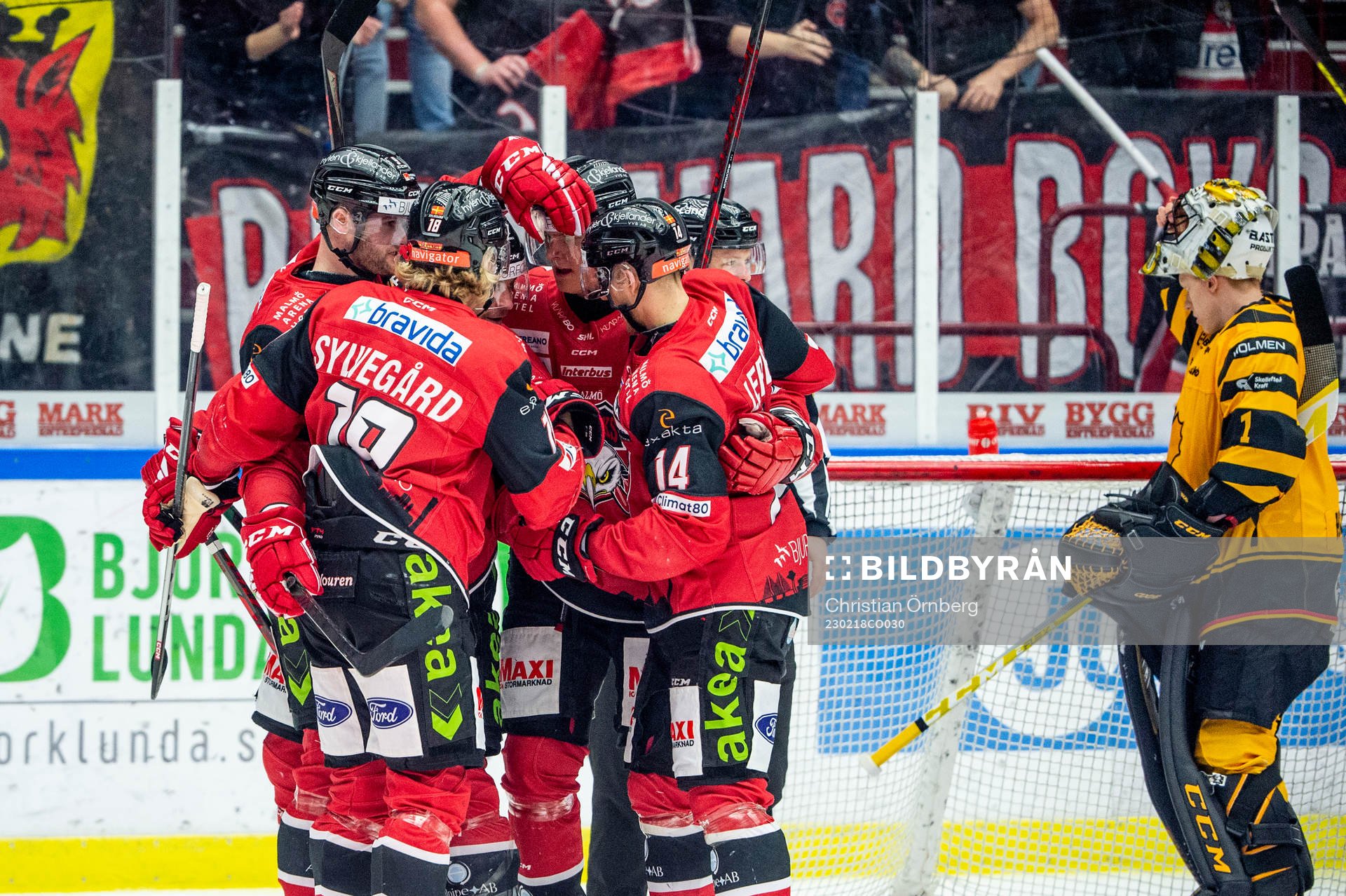 Malmö Redhawks Lance Bouma jublar