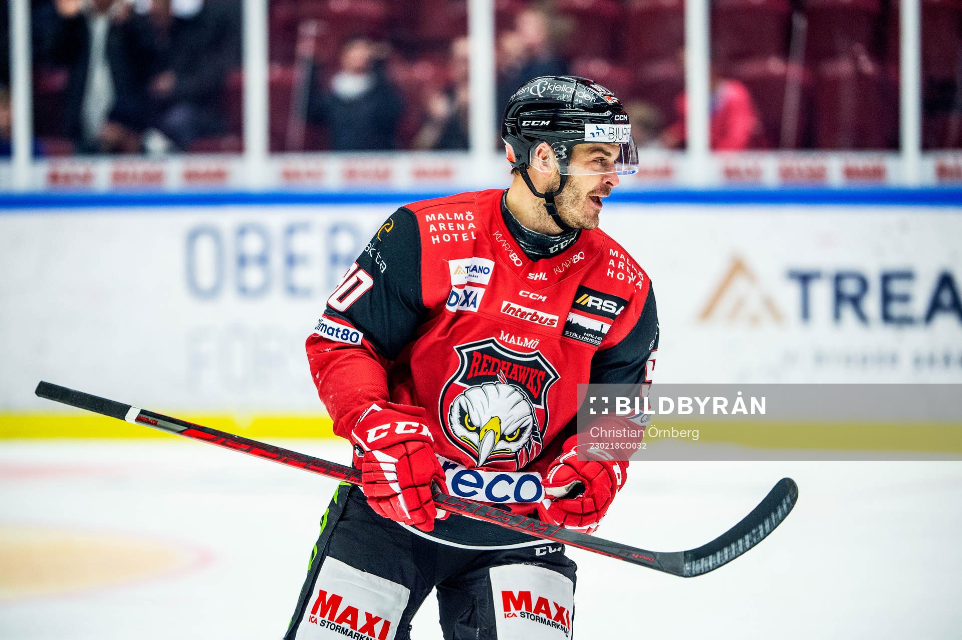 Malmö Redhawks Lance Bouma jublar