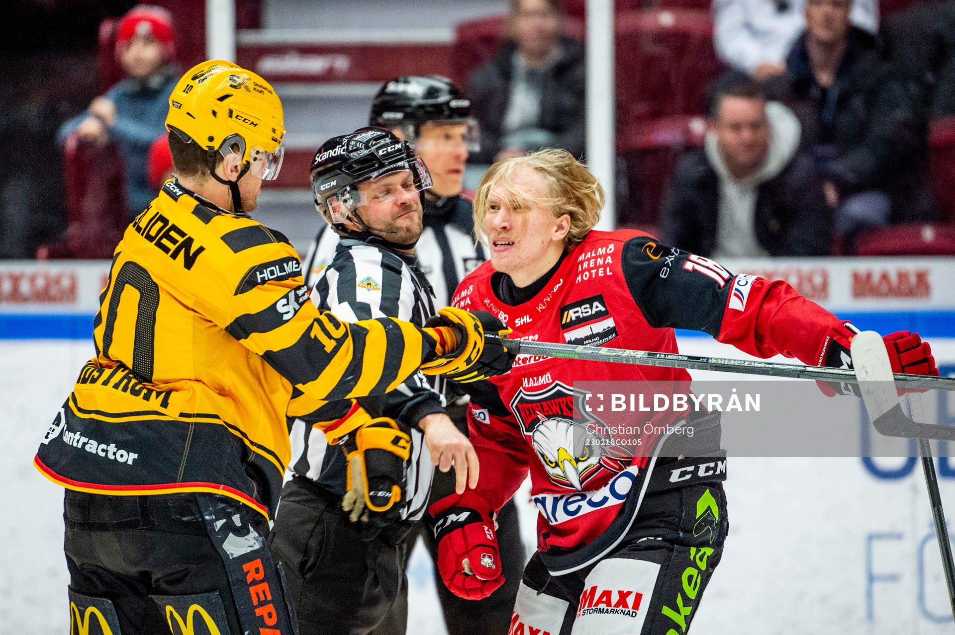 Skellefteås Joakim Lindström och Malmö Redhawks Marcus