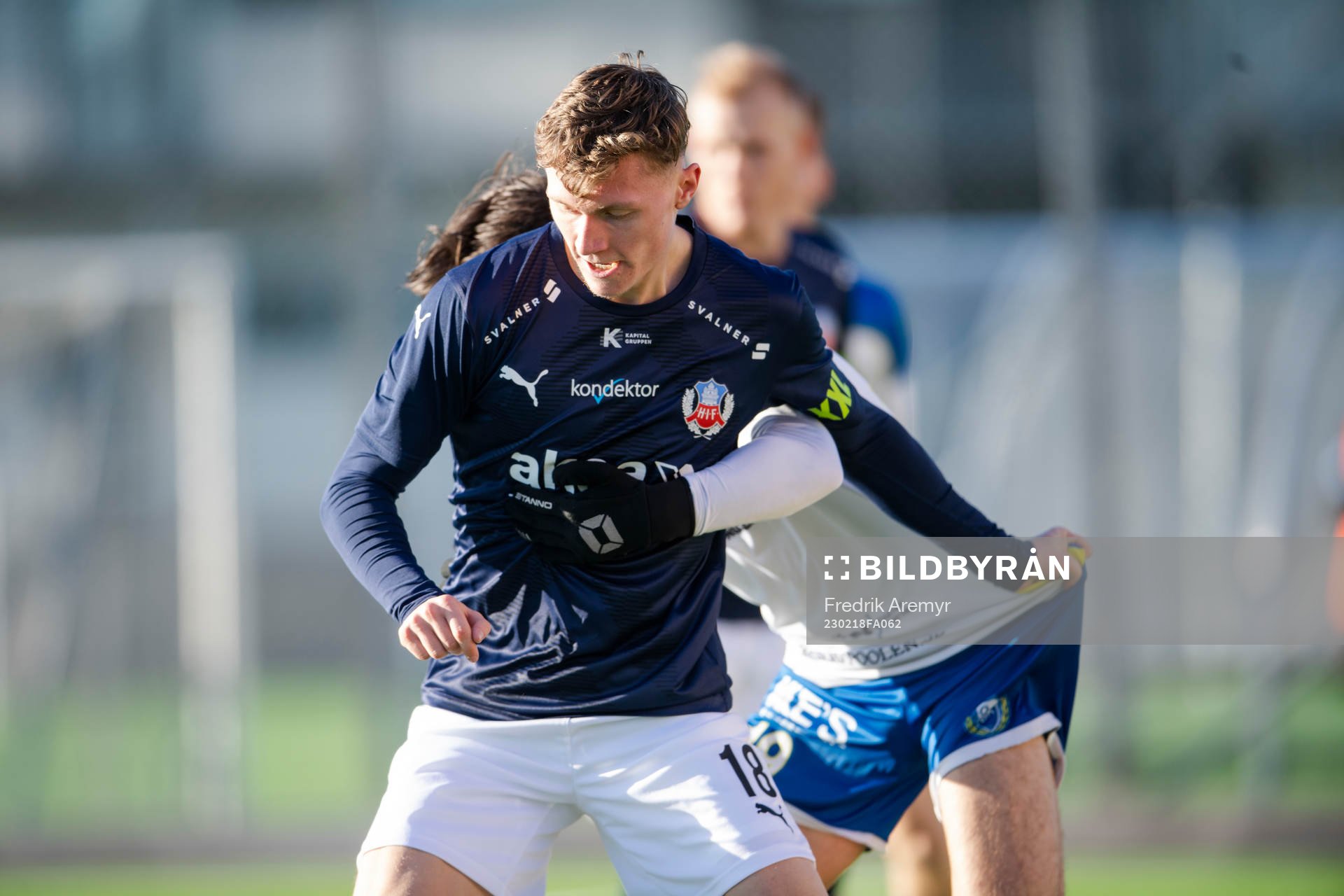 Helsingborgs Anton Nilsson och Onsalas Sebastian Parker