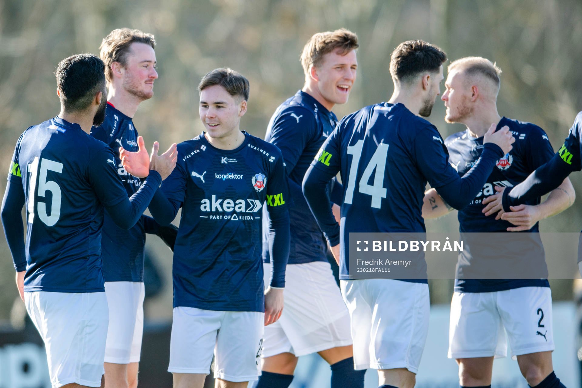 Helsingborgs Amin Al Hamawi, målskytt Rasmus Jönsson,