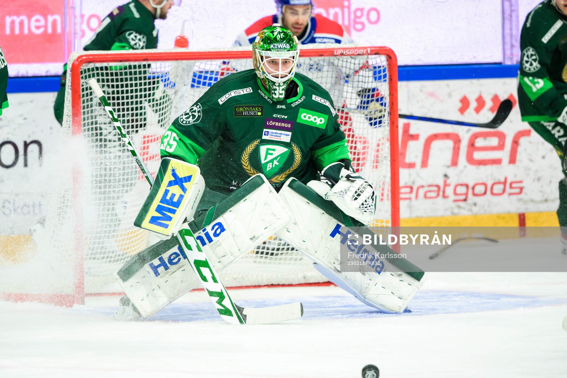 Färjestads målvakt Dennis Hildeby