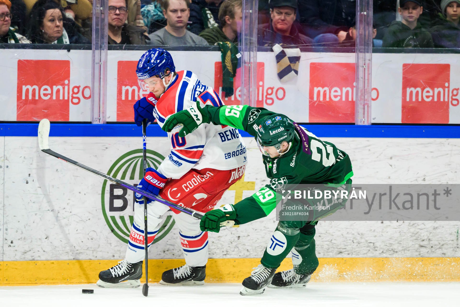 Oskarshamns Rasmus Bengtsson och Färjestads Lucas Forsell