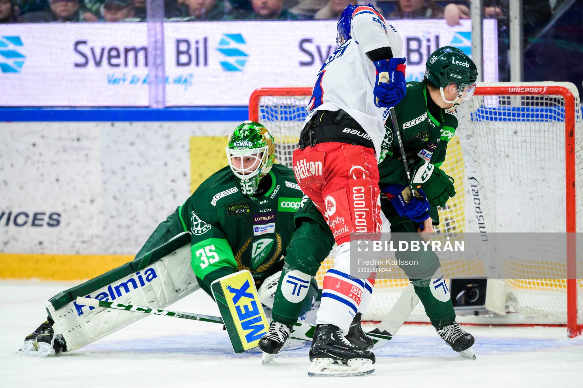 Färjestads målvakt Dennis Hildeby