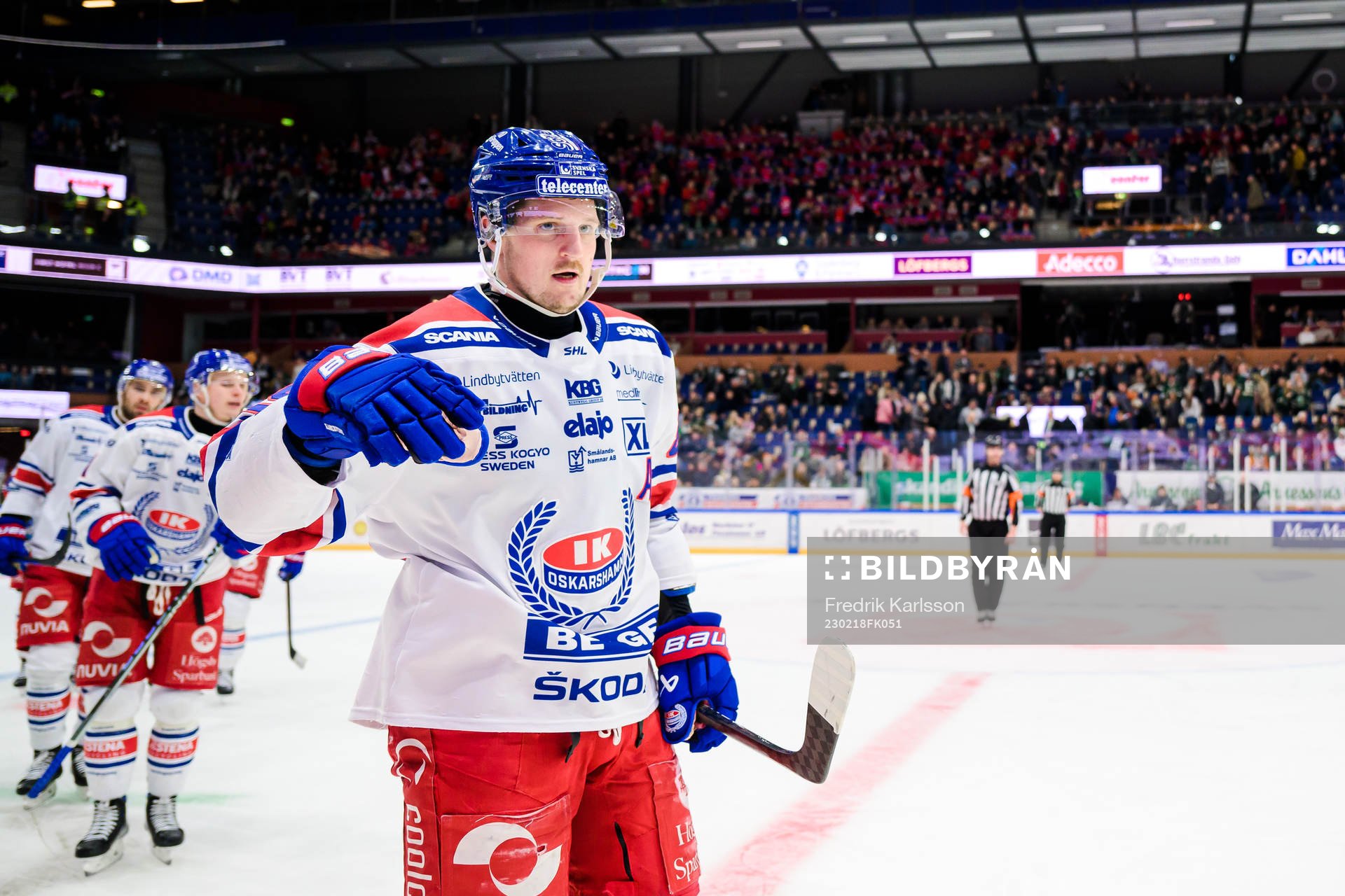 Oskarshamns Patrik Karlkvist jublar