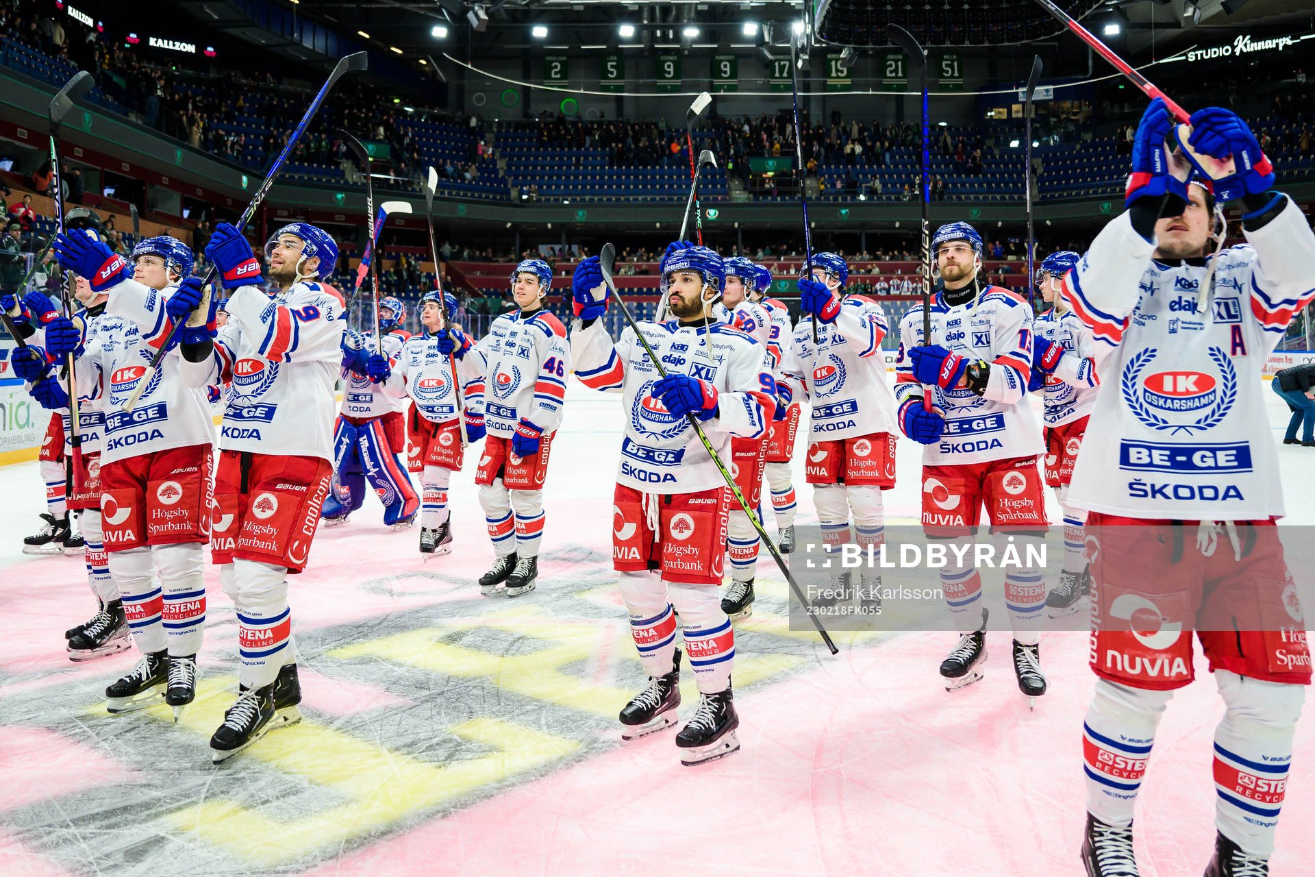Oskarshamns spelare jublar