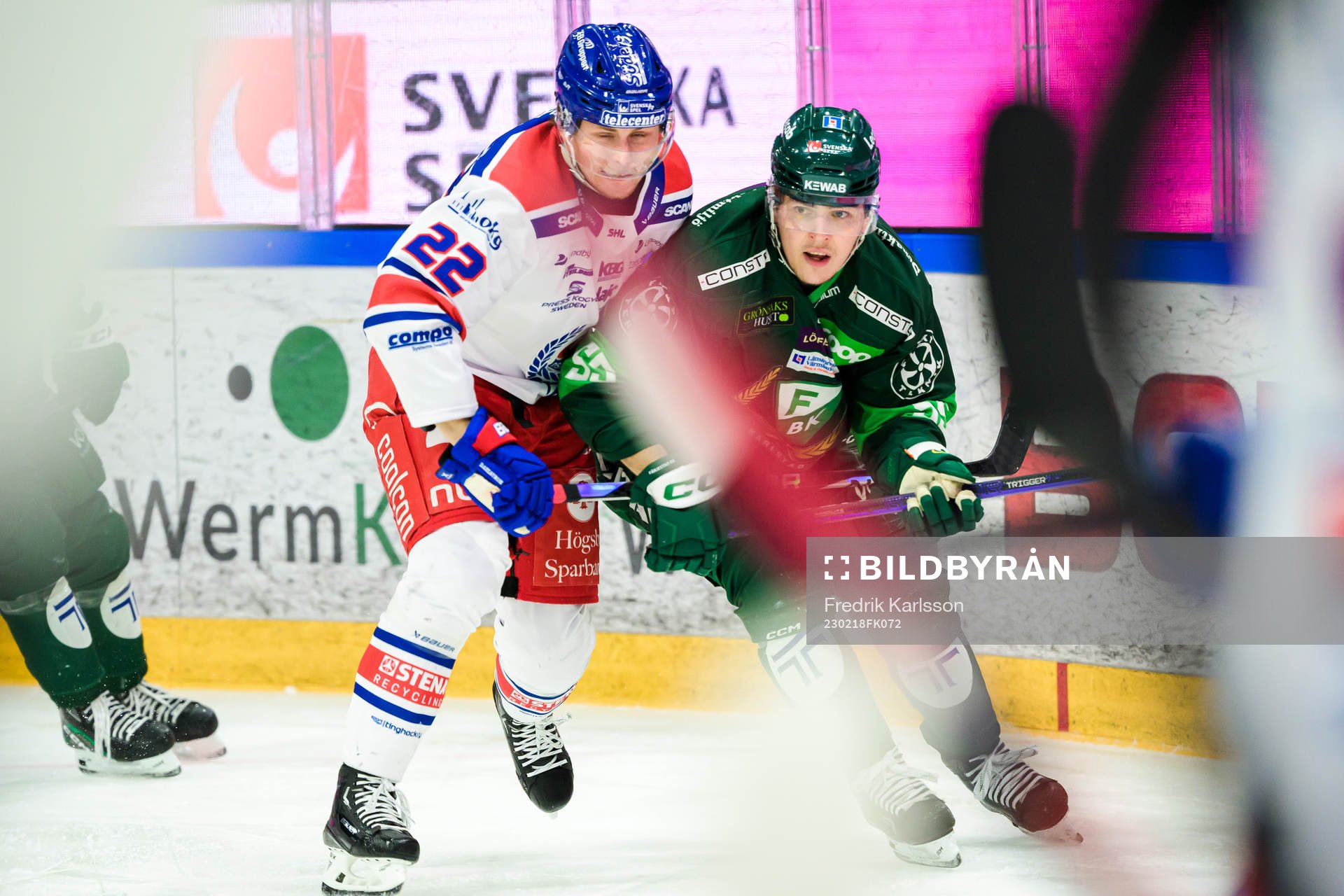 Oskarshamns John Dahlström och Färjestads Max Lindroth