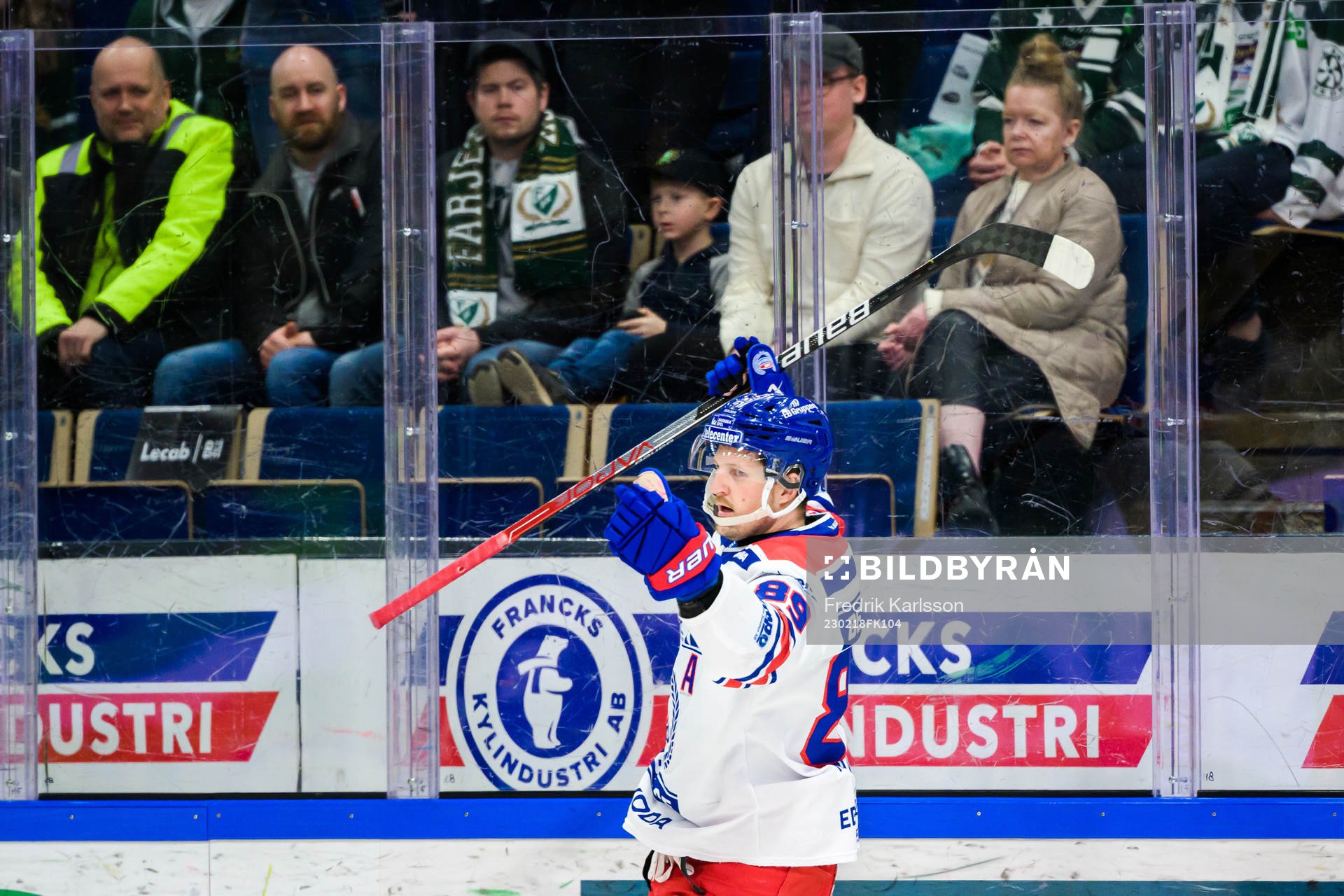 Oskarshamns Patrik Karlkvist jublar