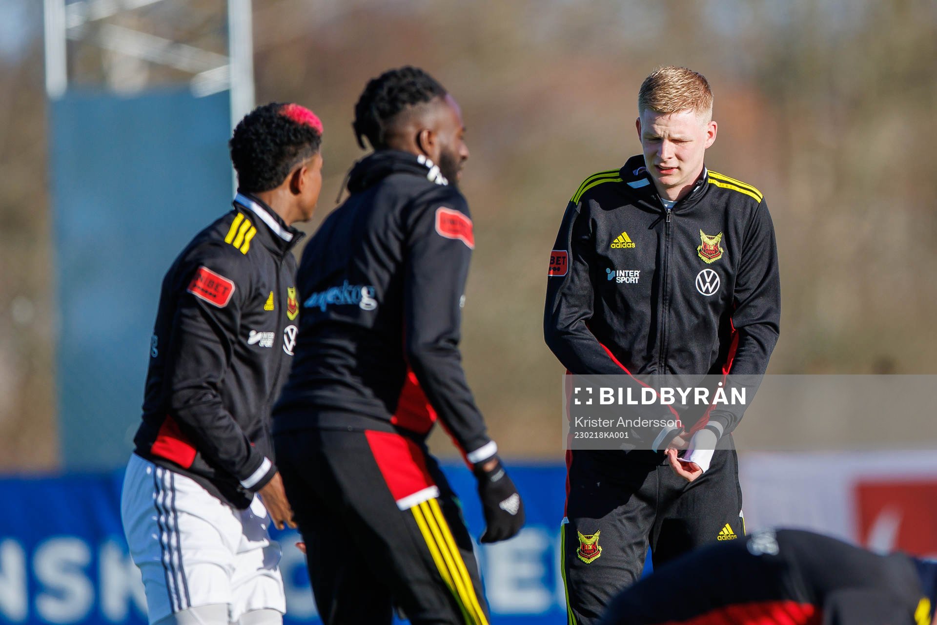 Östersunds Malcolm Stolt före fotbollsmatchen i Svenska