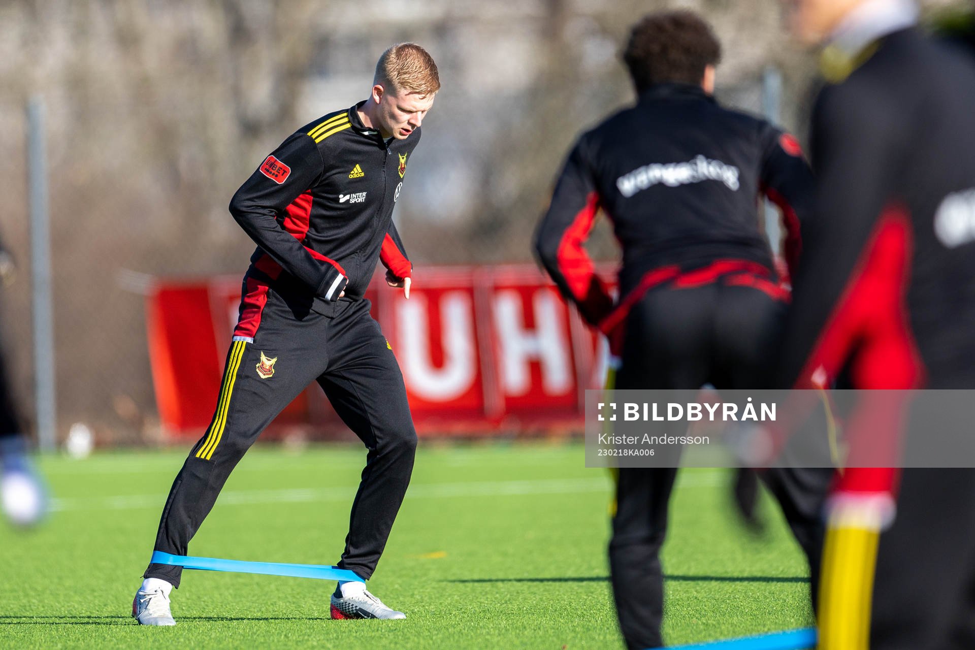 Östersunds Malcolm Stolt före fotbollsmatchen i Svenska