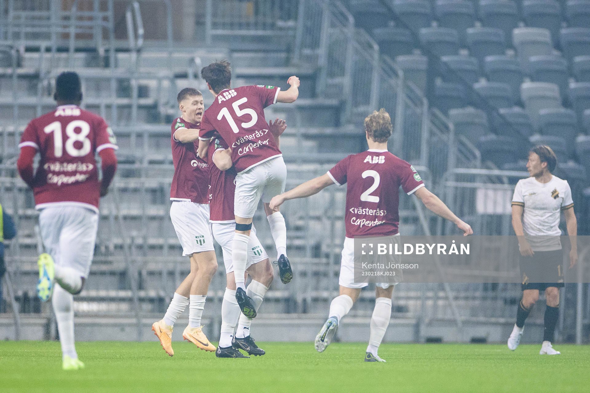 Västerås spelare jublar