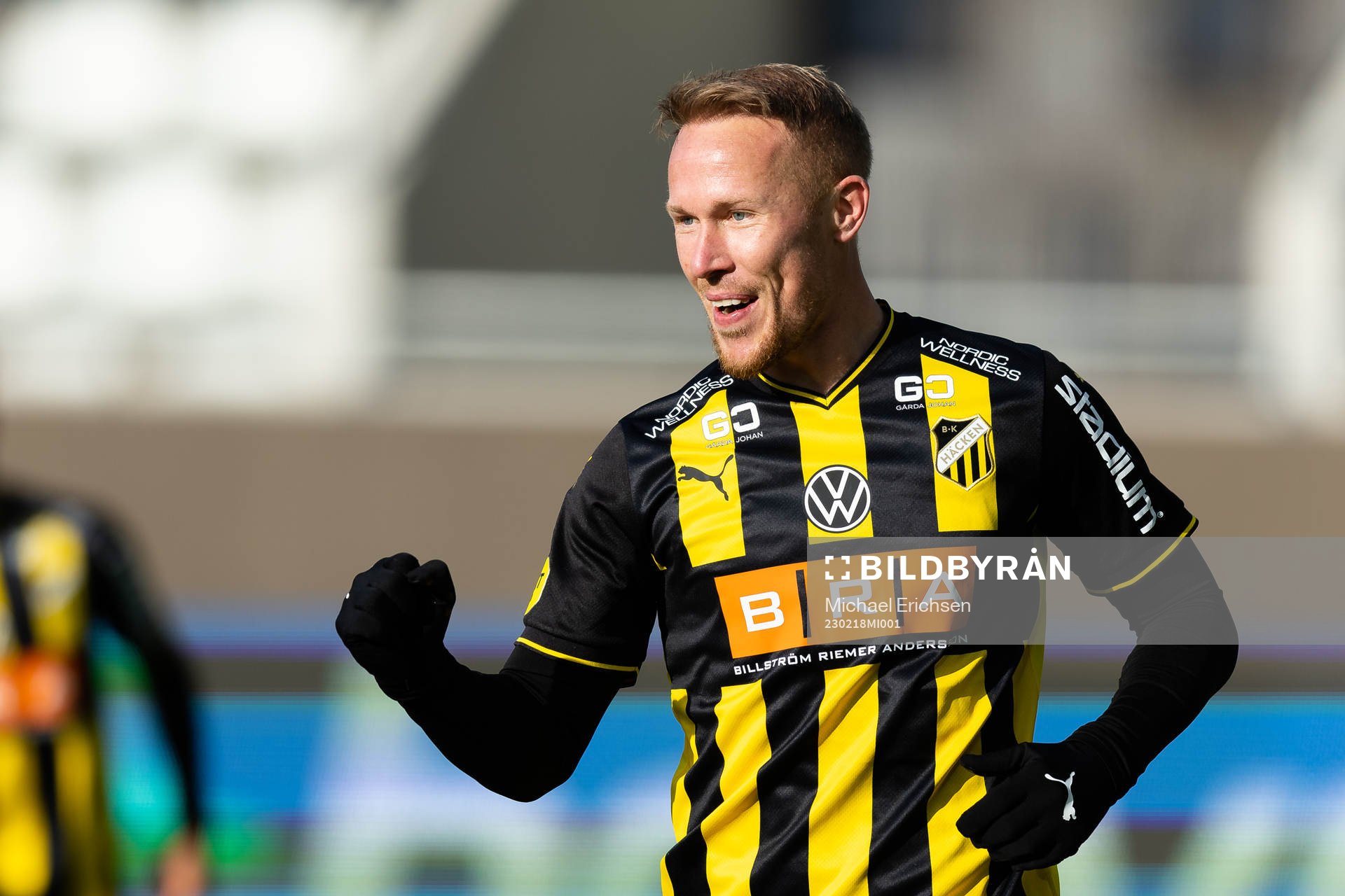 Häckens Mikkel Rygaard Jensen jublar