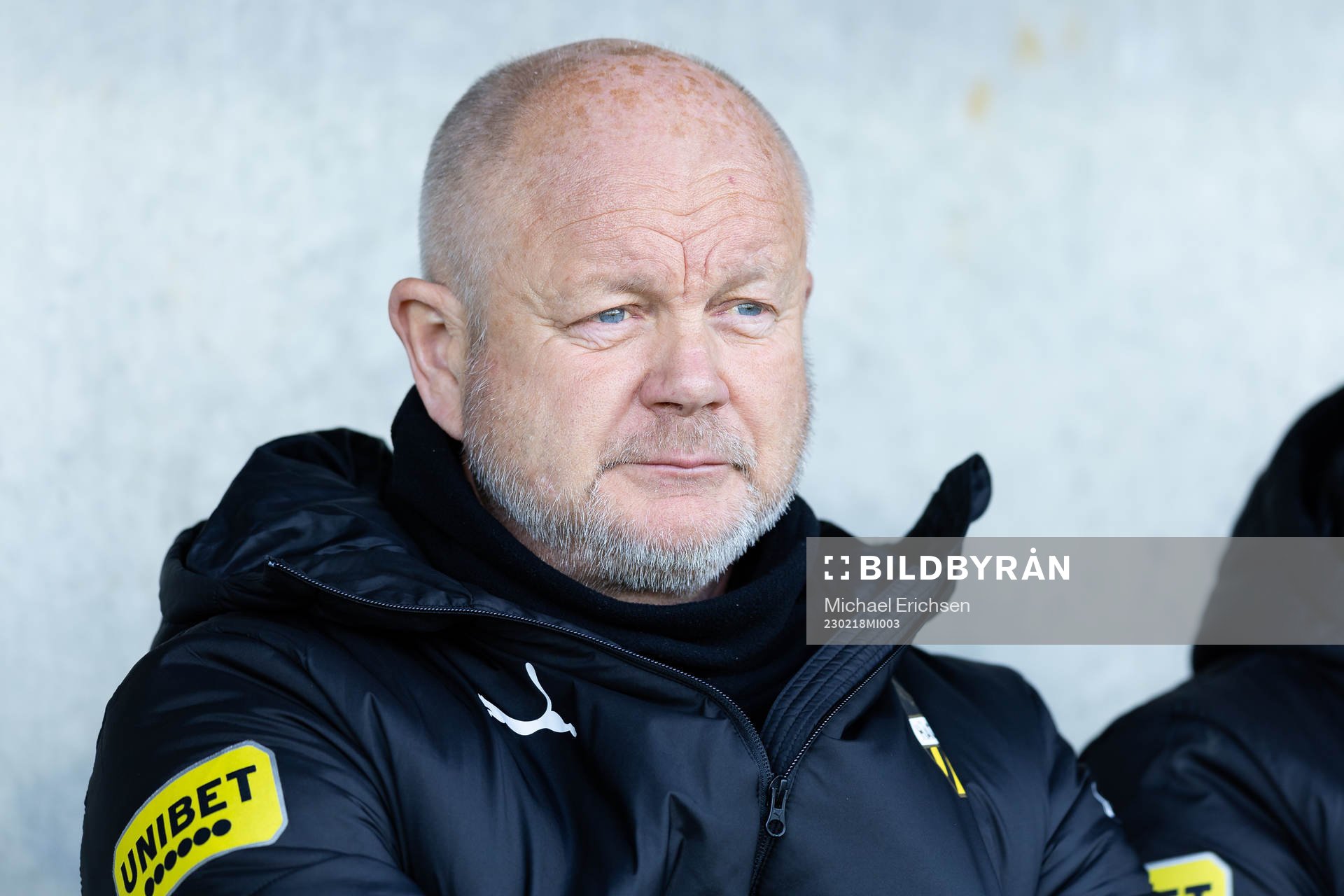 Häckens tränare Per-Mathias Høgmo innan fotbollsmatchen