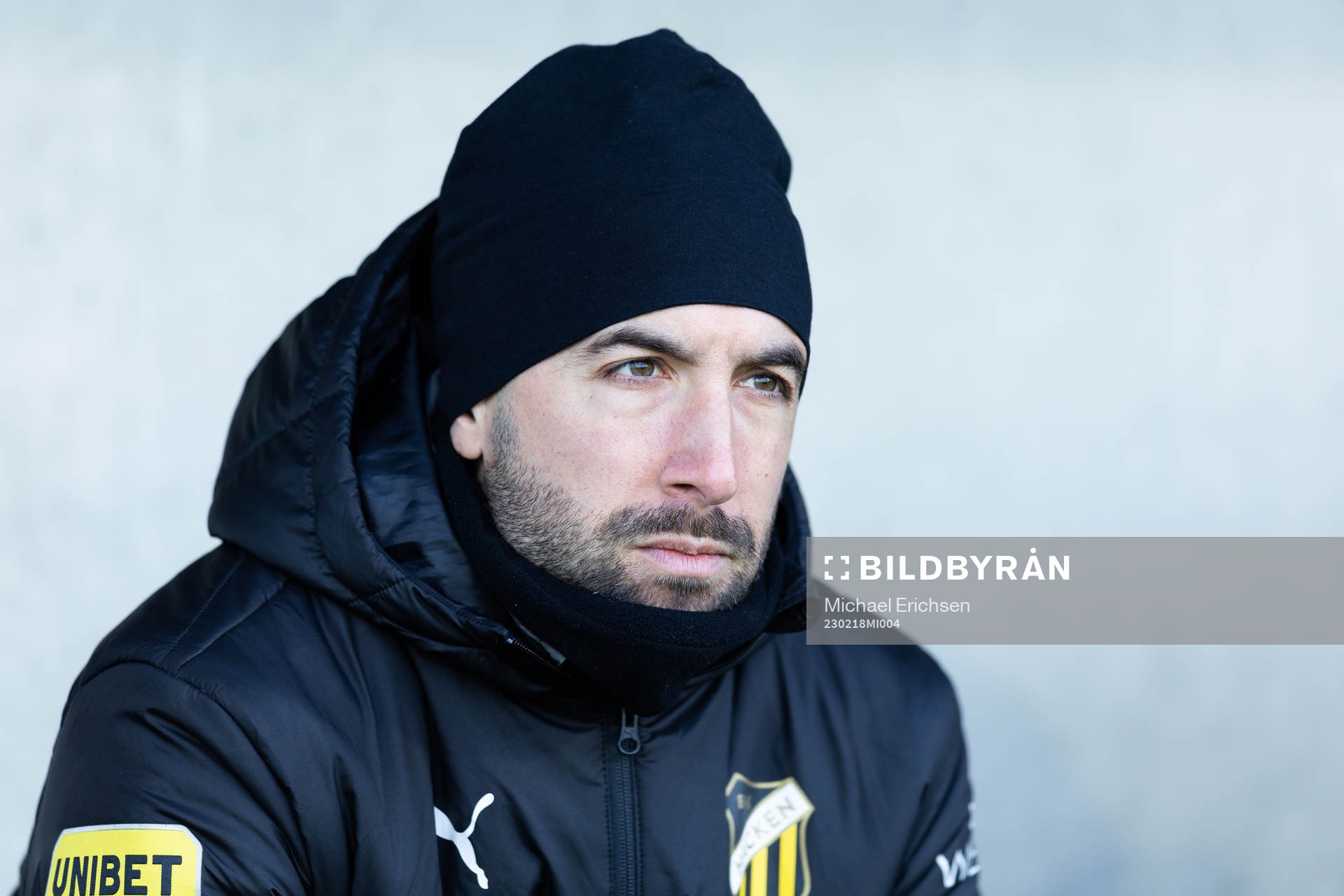 Häckens assisterande tränare Martin Foyston innan