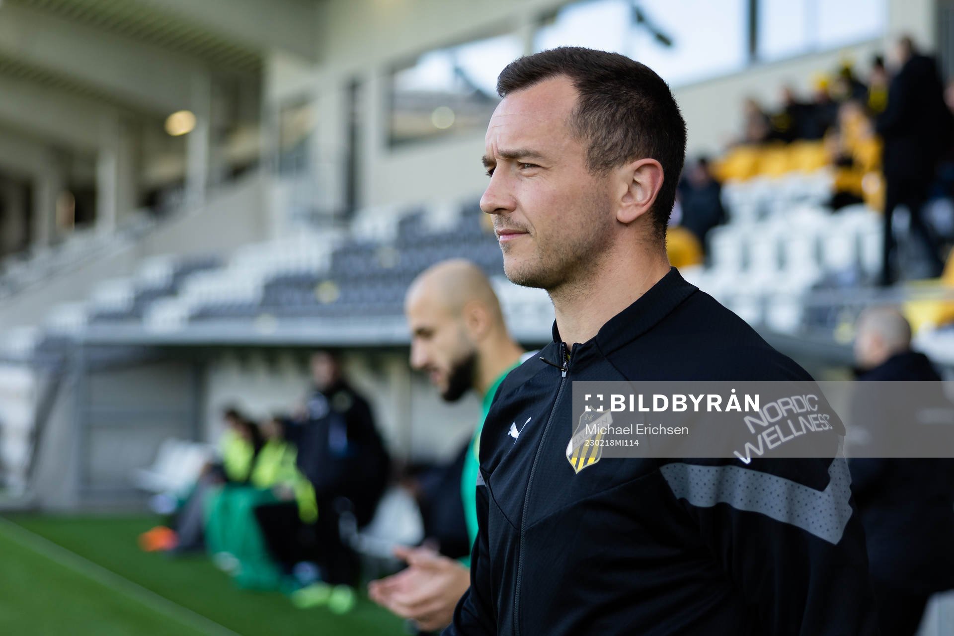 Häckens Even Hovland innan fotbollsmatchen i Svenska Cupen