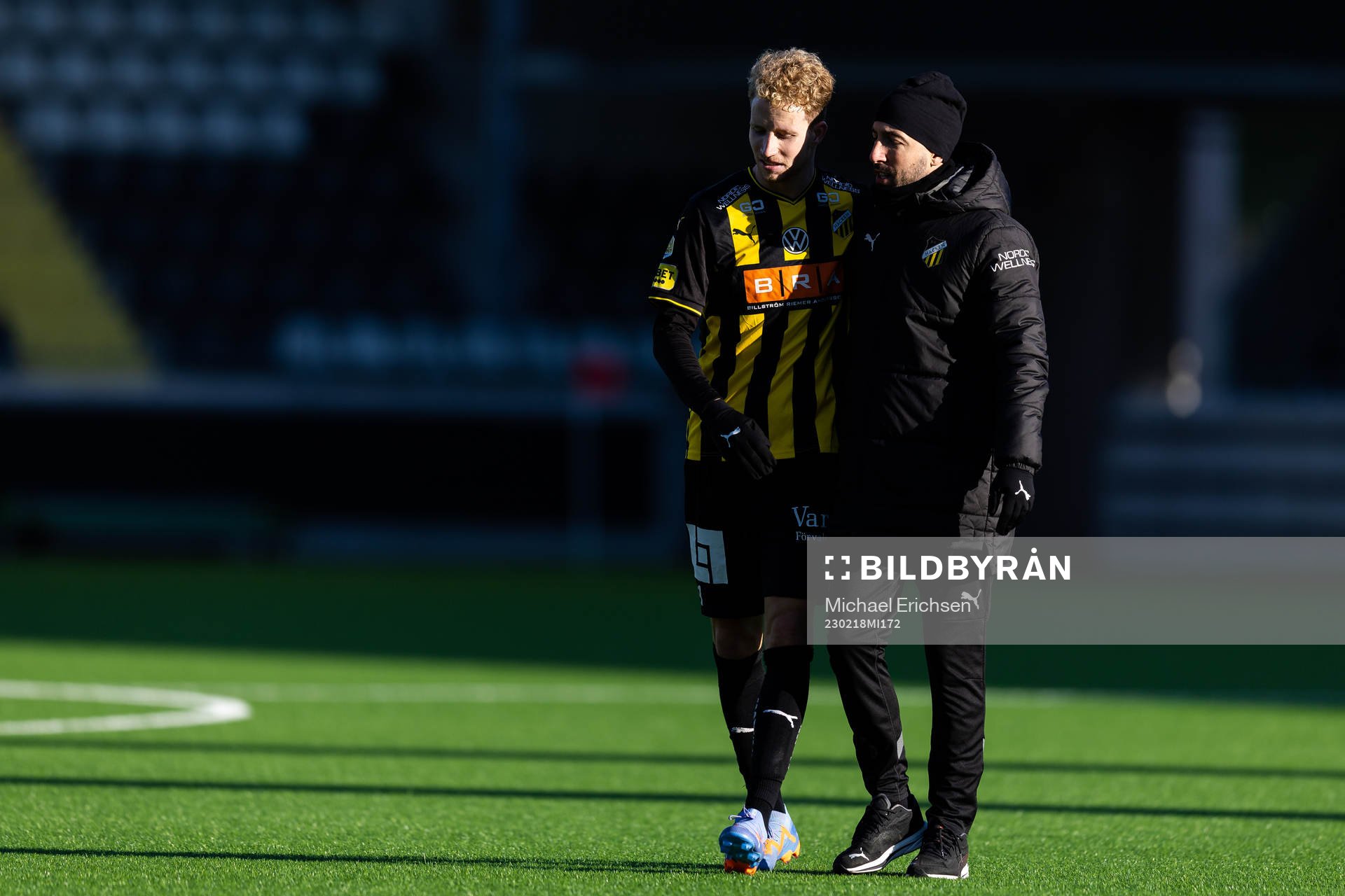 Häckens Samuel Gustafson och assisterande tränare Martin